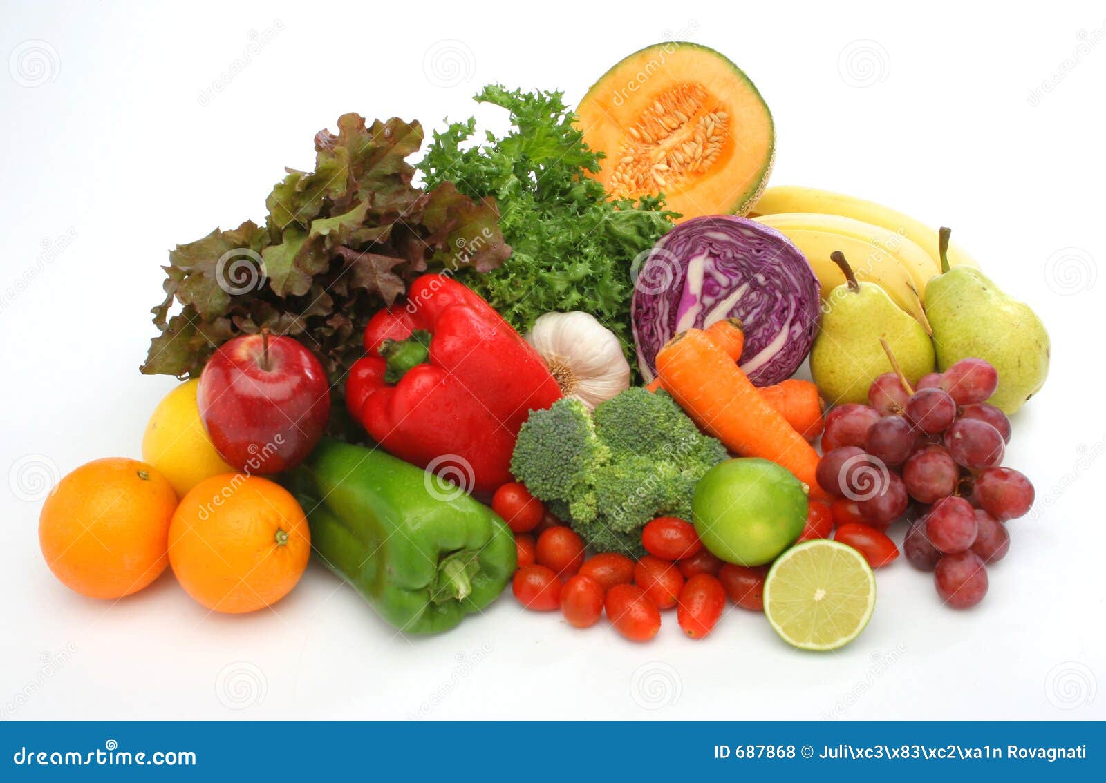 colorful fresh group of vegetables and fruits