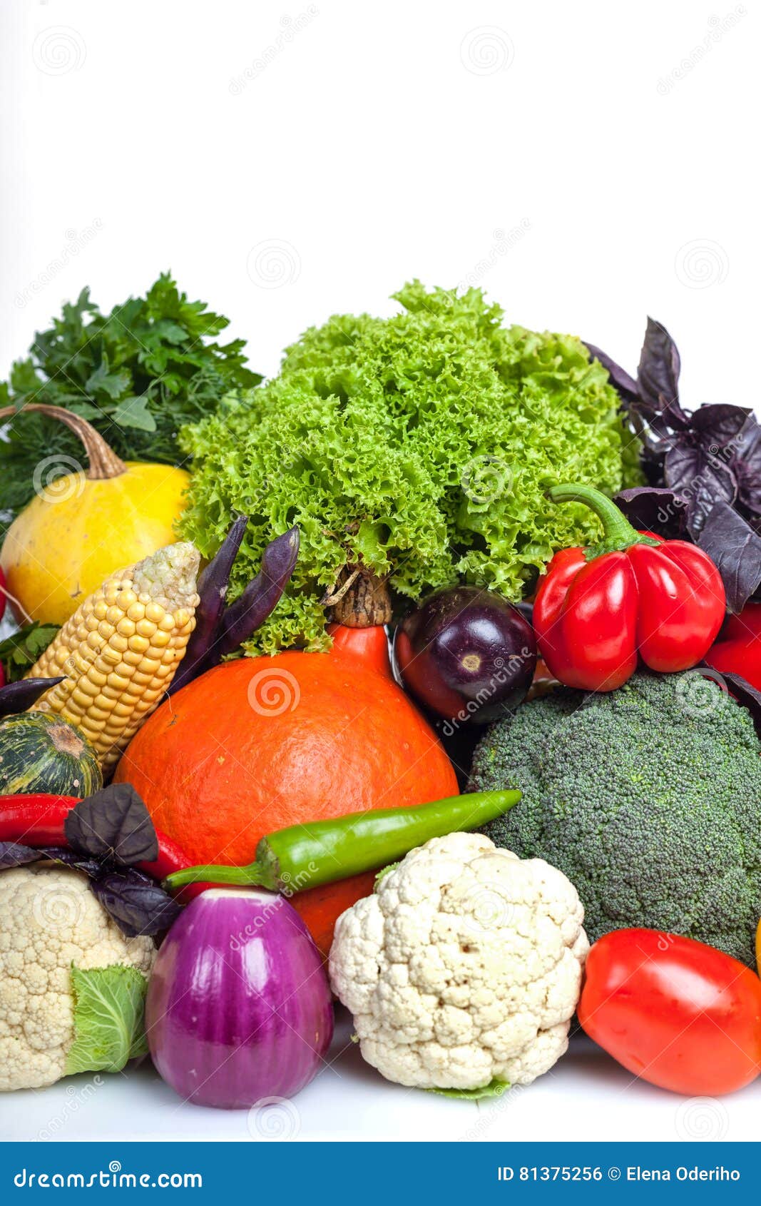 Colorful Fresh Vegetables on White Background Stock Photo Image of