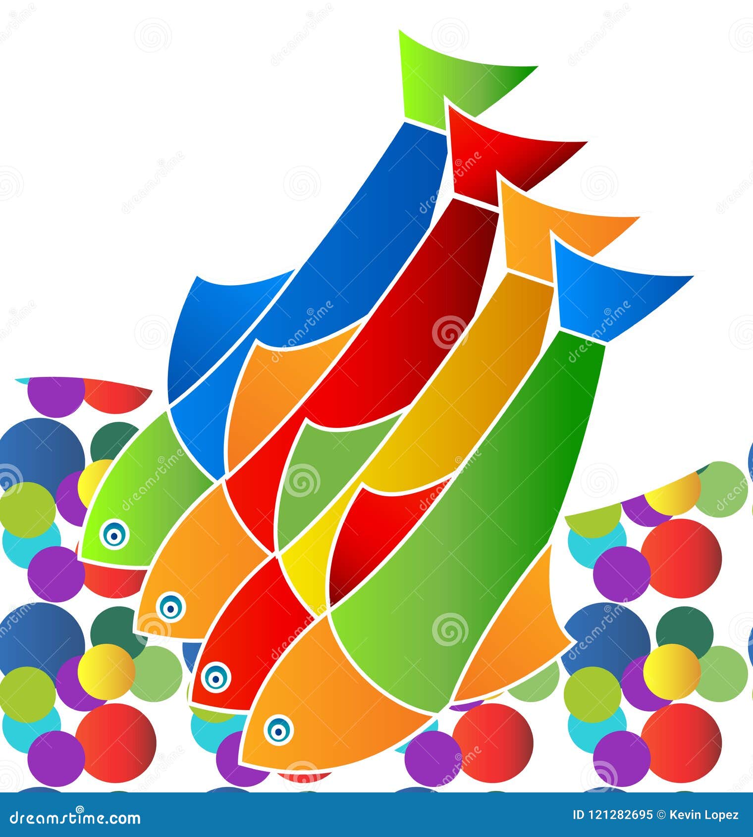 Download Colorful Freshwater Fish, Life In The Sea, Icon Vector ...