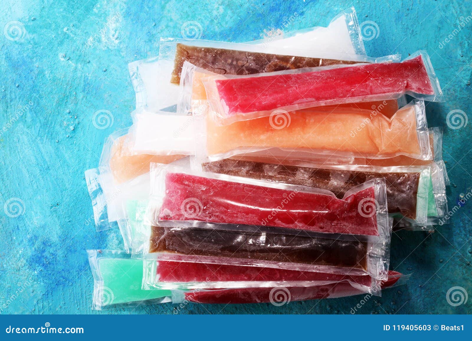 Colorful Frozen Fruit Bar Ice Pops Stock Image Image of orange, lemon 119405603