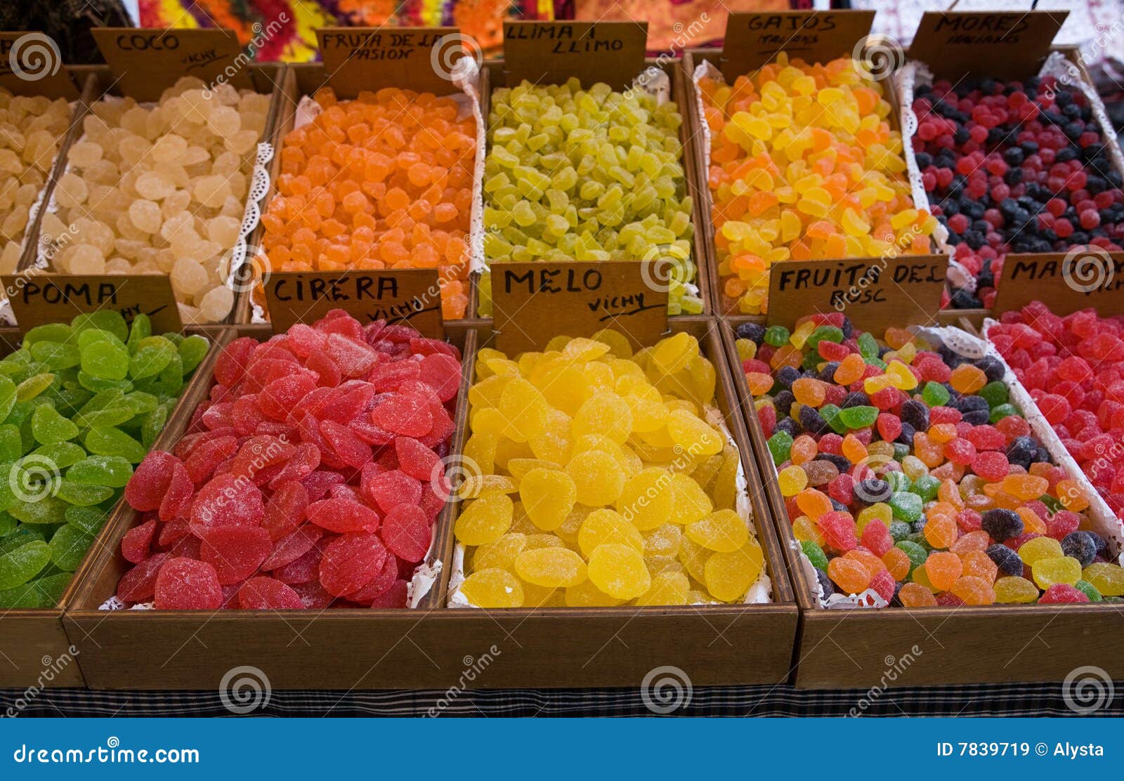 colorful fruit flavored candy