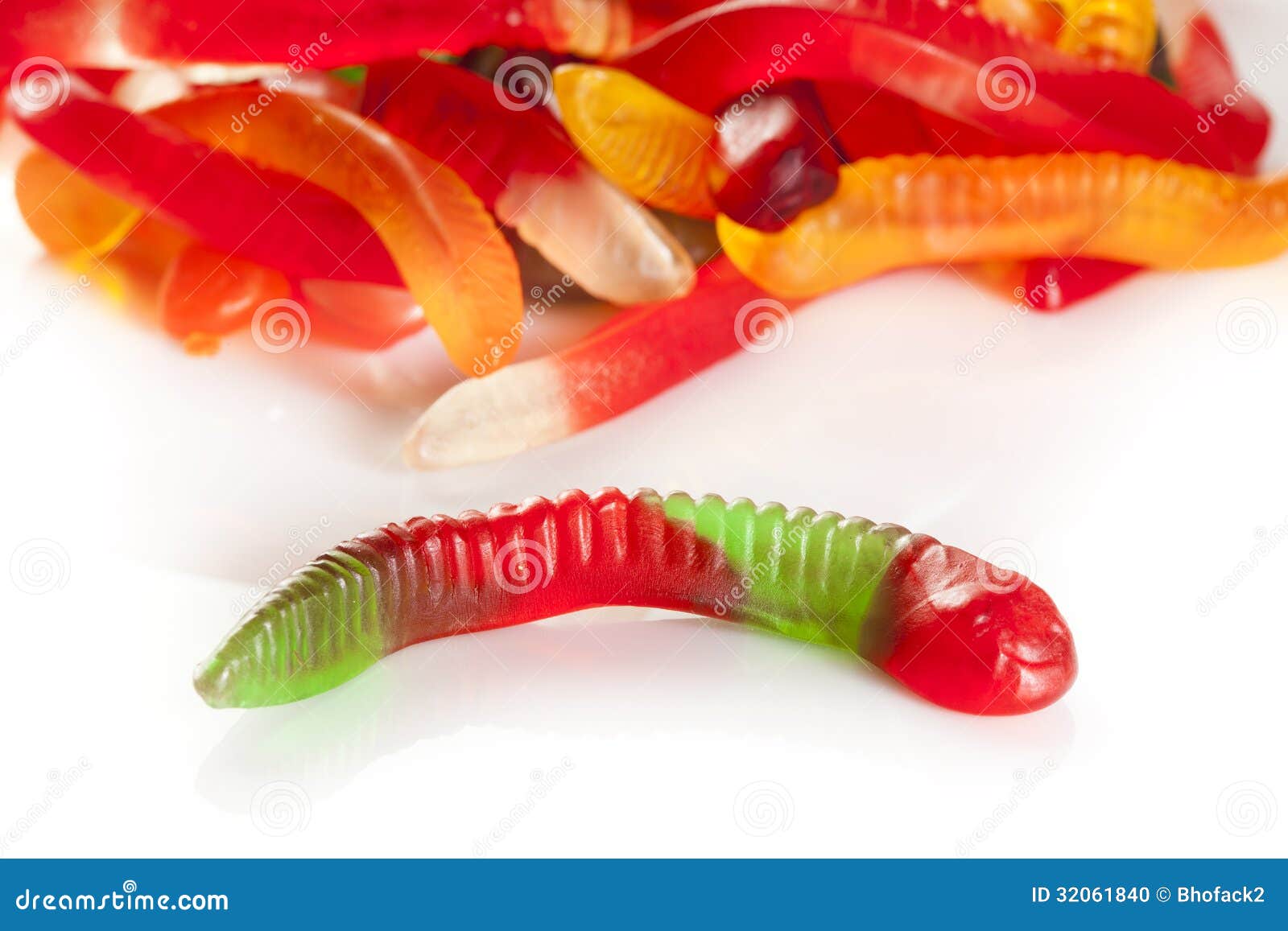 Colorful Fruity Gummy Worm Candy Stock Photo Image of candy