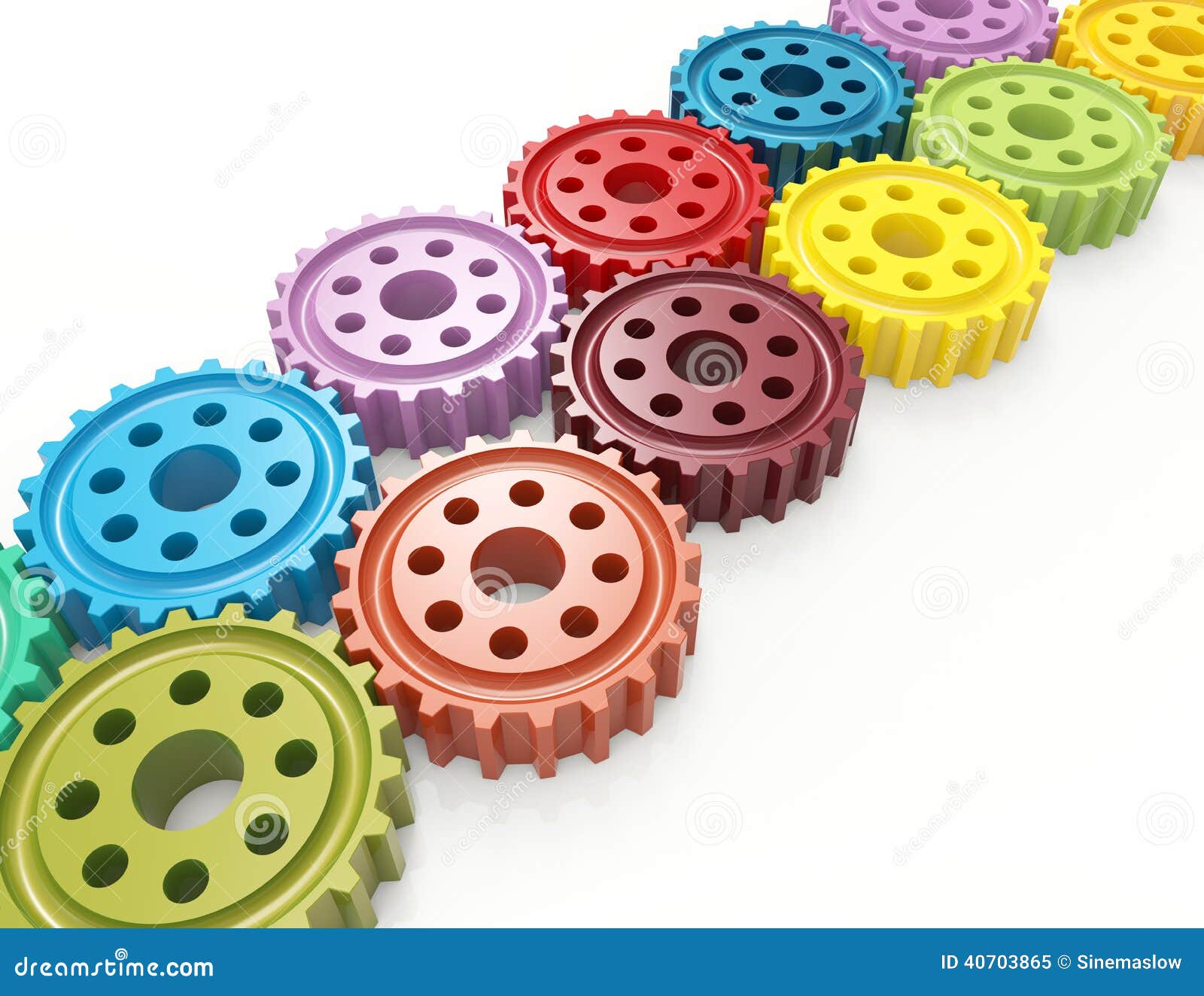 Colorful gears stock illustration. Illustration of line 40703865