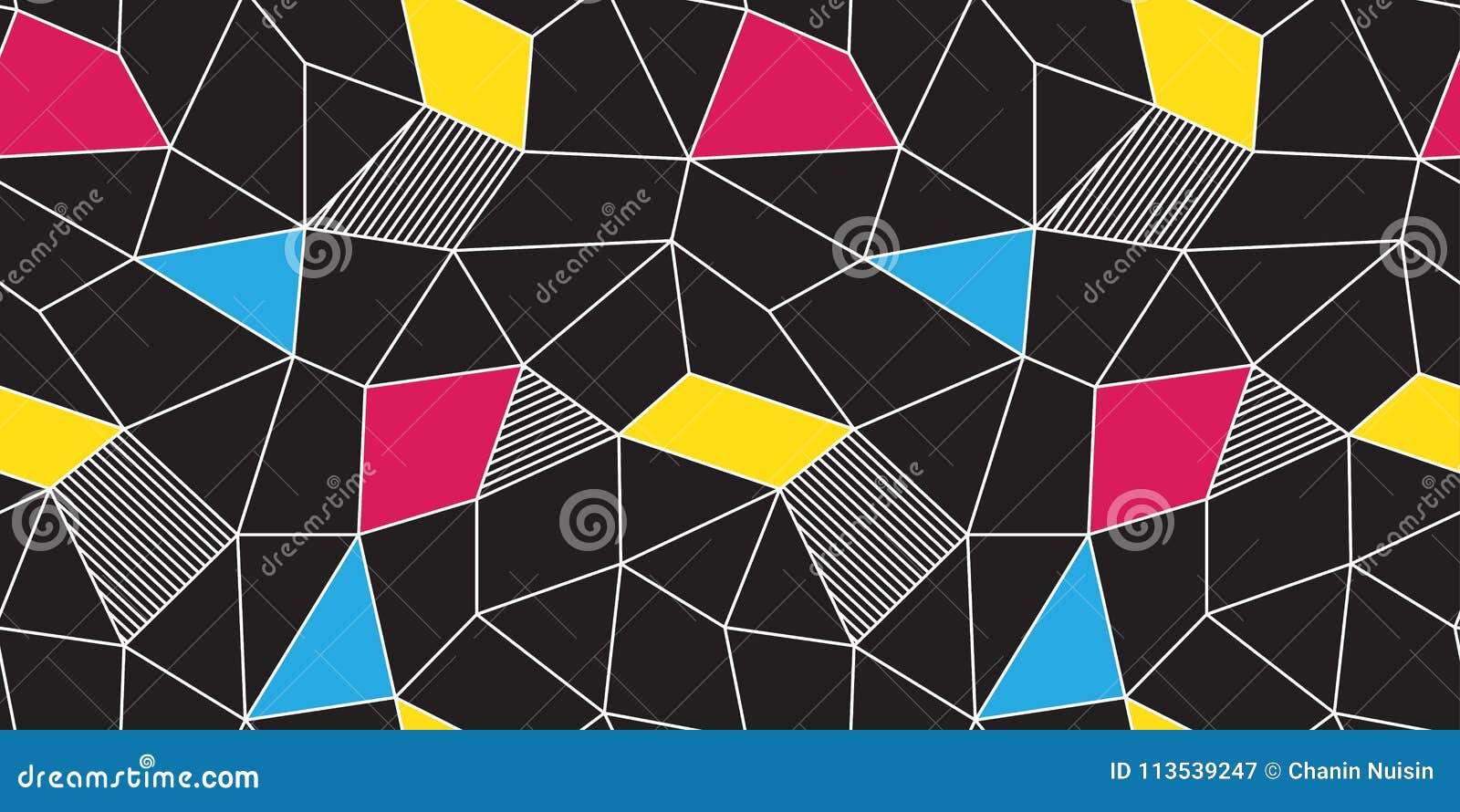 Colorful Geometric Triangle Abstract Polygon Vector Seamless