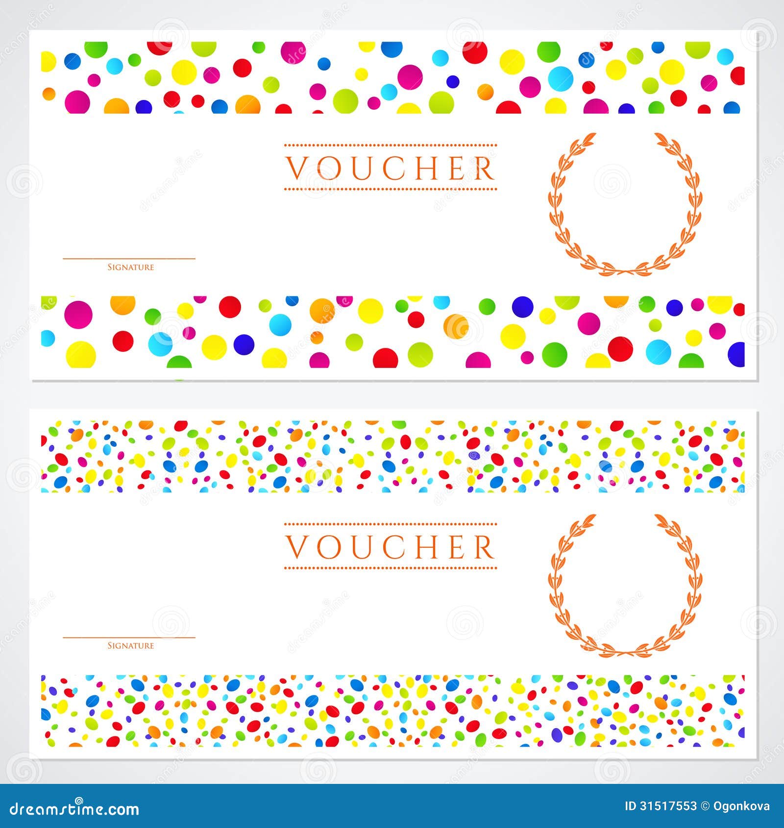 Colorful Gift Certificate (Voucher) Template Stock Vector With Kids Gift Certificate Template