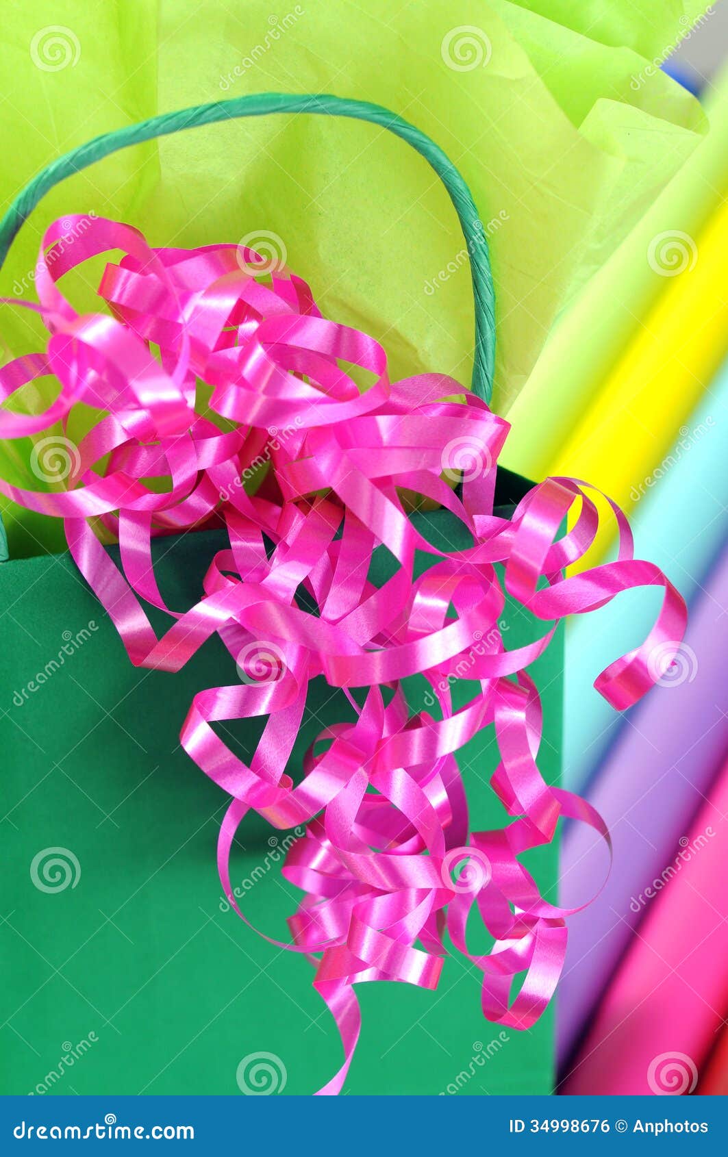 Colorful gift wrap rolls stock photo. Image of roll, present 34998676