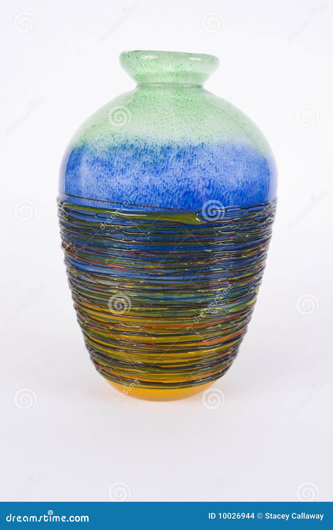 Colorful glass vase stock photo. Image of blown, swirl 10026944