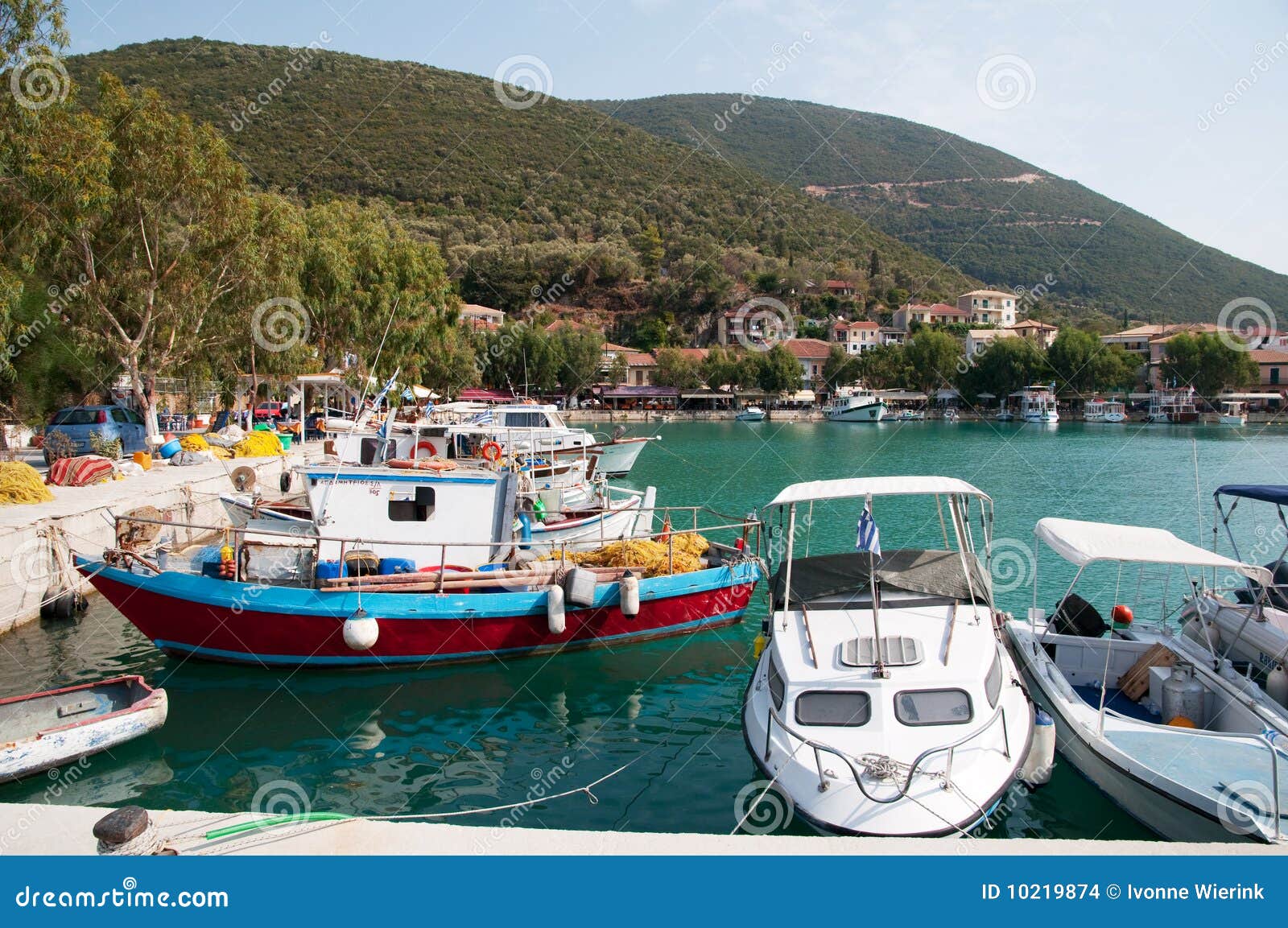 Colorful Greek harbor stock photo. Image of harbor, motor - 10219874