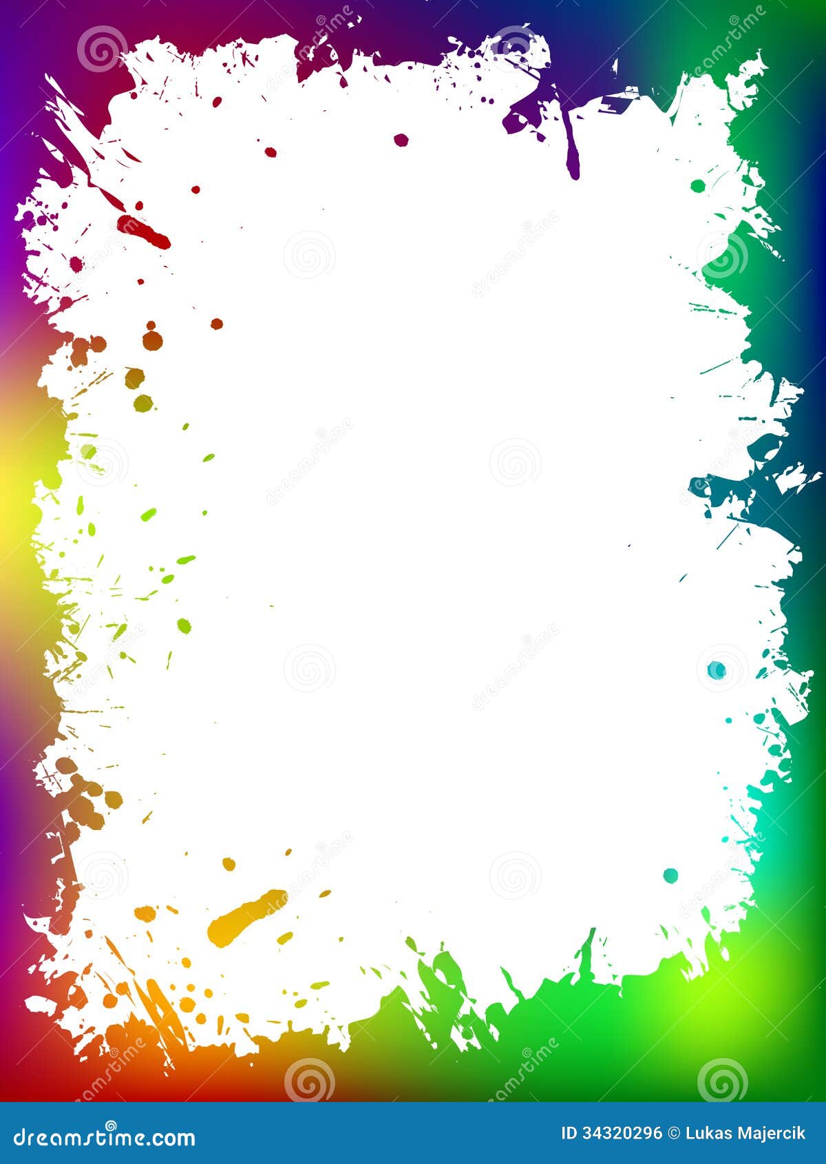 Colorful grunge border stock vector. Image of splatter - 34320296