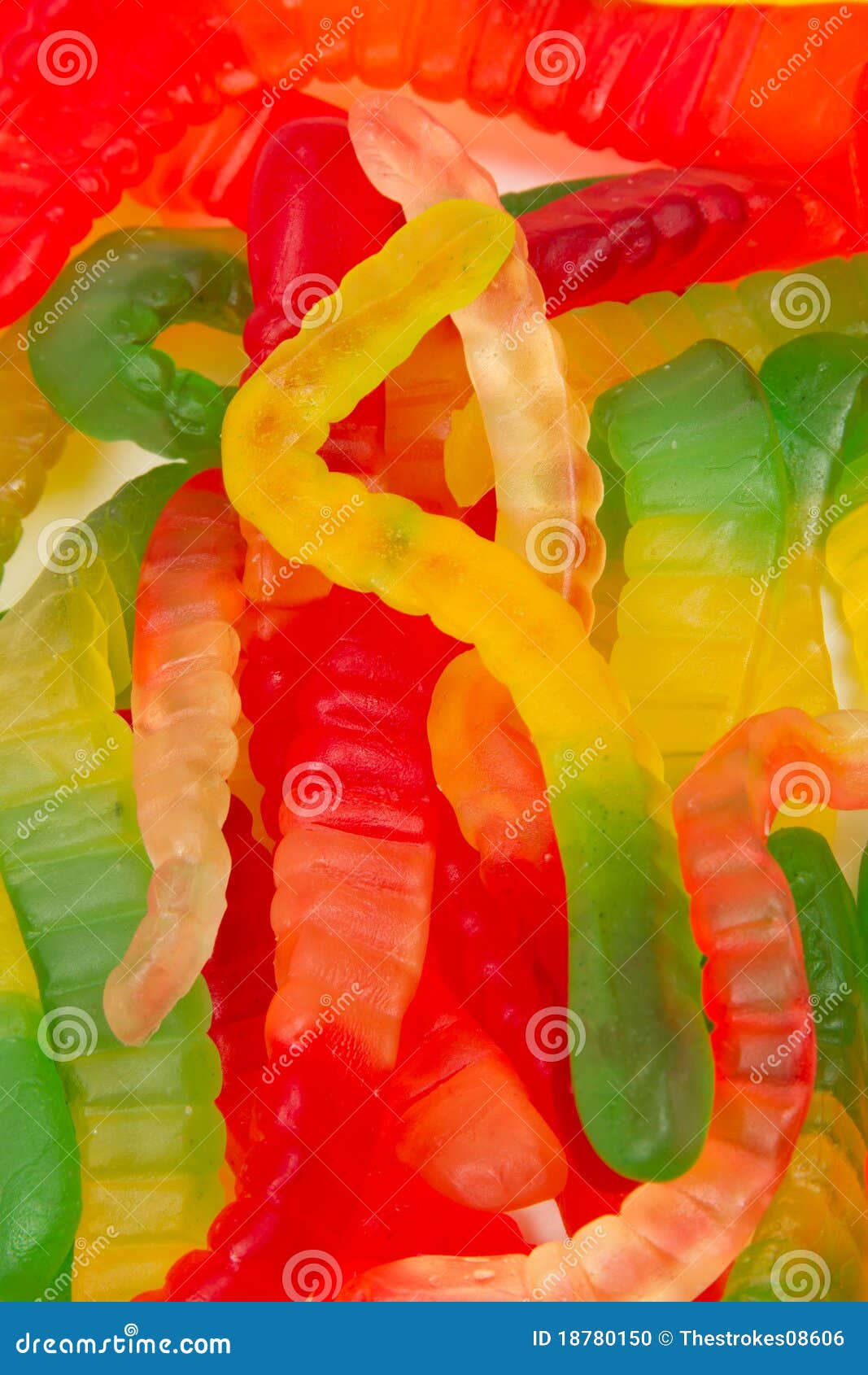 Colorful Gummy Worms stock photo. Image of gelatin, container 18780150