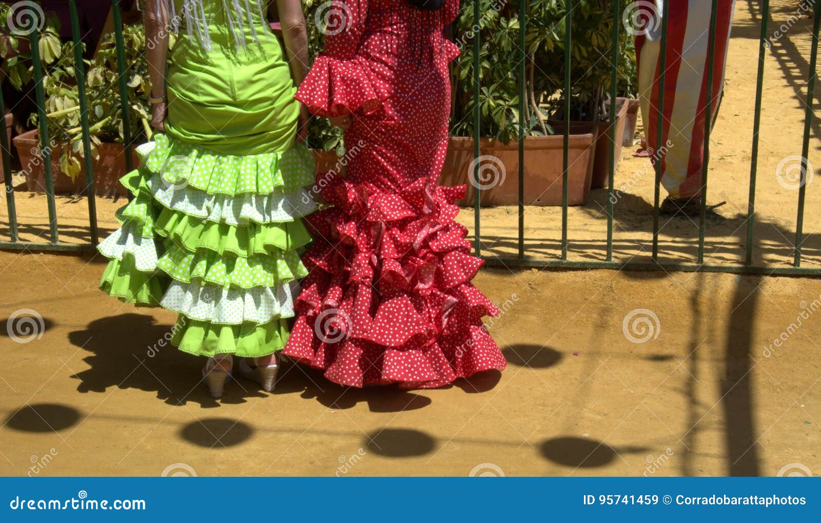 the colorful gypsy dresses of flamenco