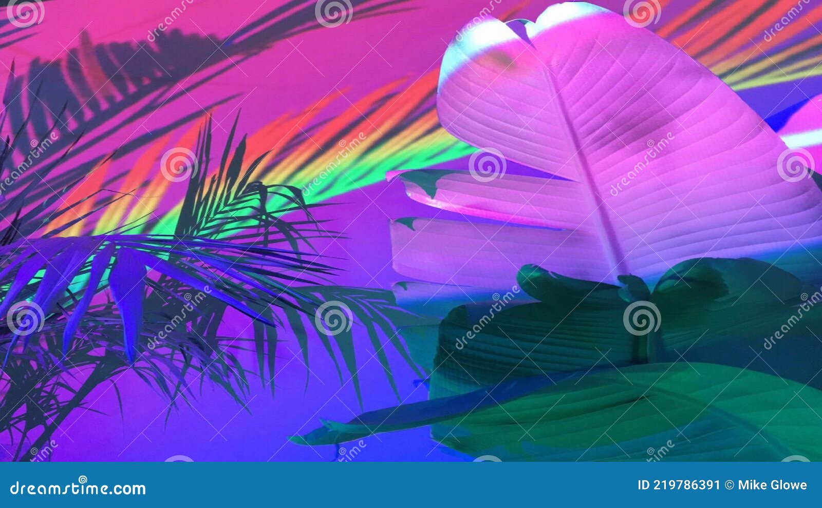 Colorful Hallucinogenic Flowers for Fun Stock Illustration