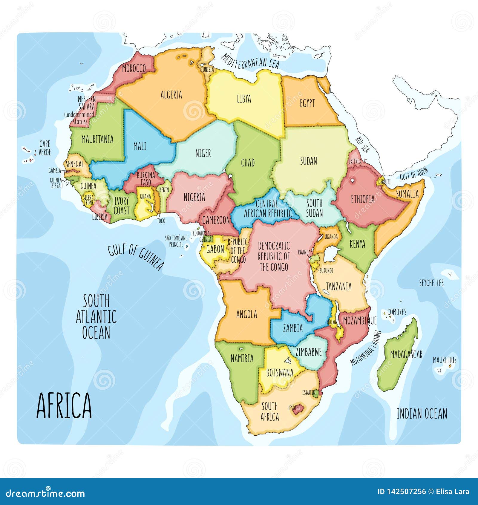 Africa Political Map Labeled