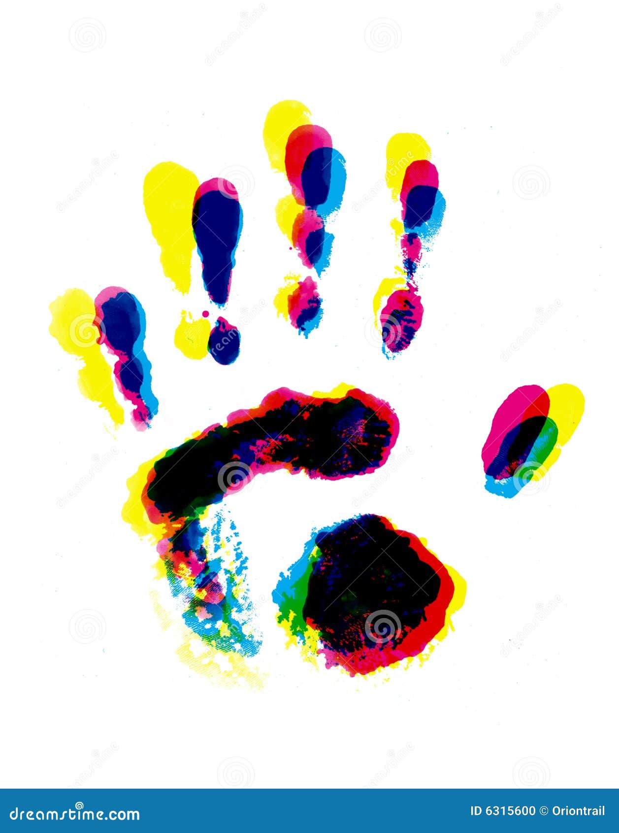 Colorful Hand Print Stock Photo Image 6315600