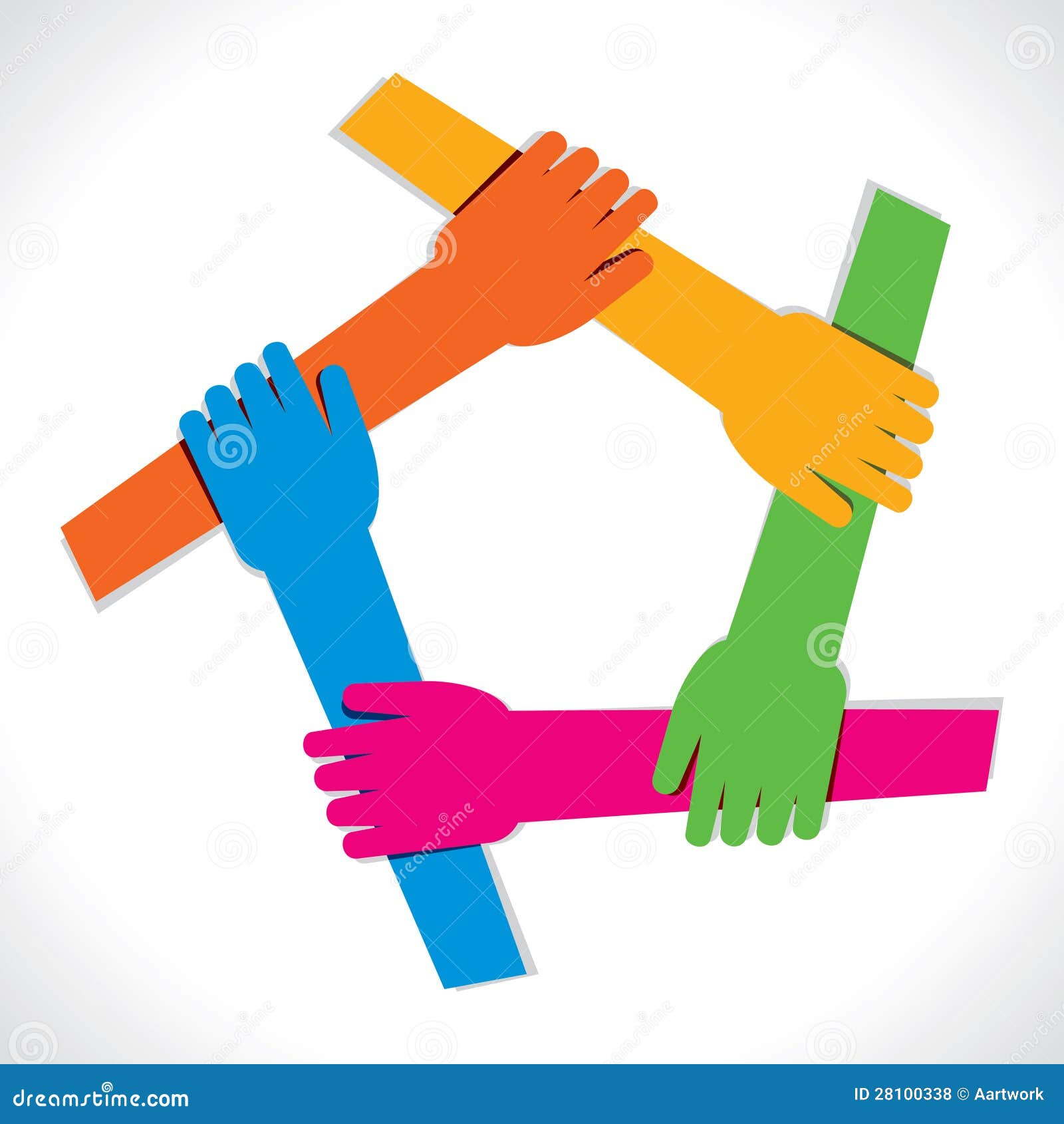 Colorful hands background stock vector. Illustration of cooperation