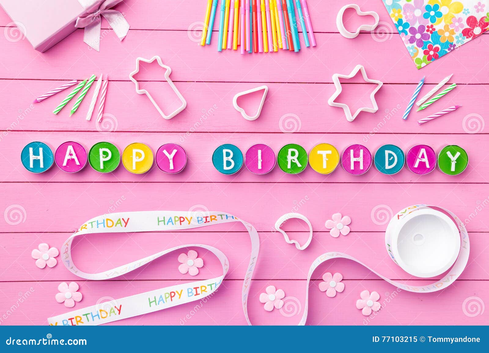 Colorful Happy Birthday Background Stock Image - Image of greeting ...