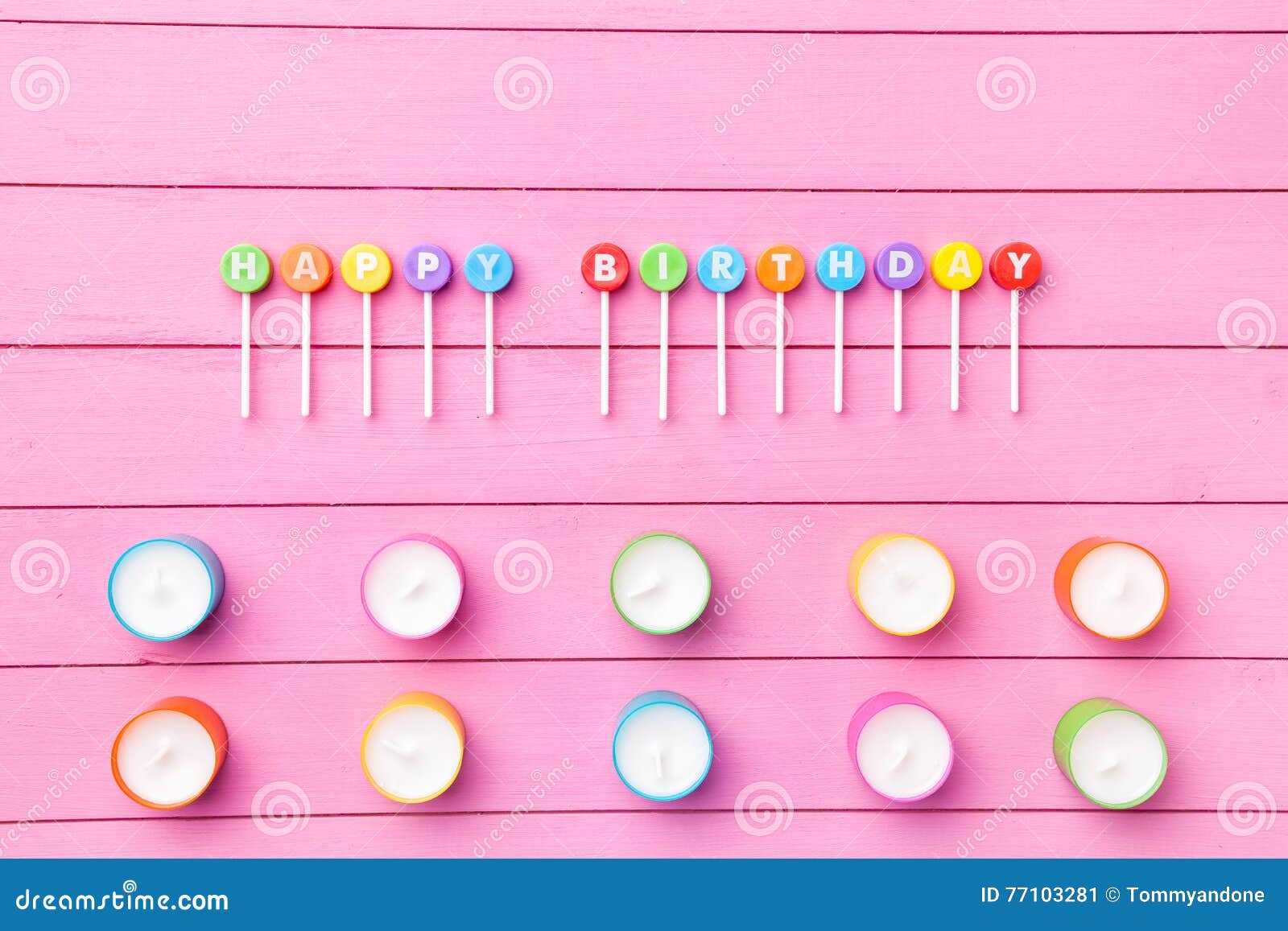 Colorful Happy Birthday Background Stock Image - Image of assortment ...