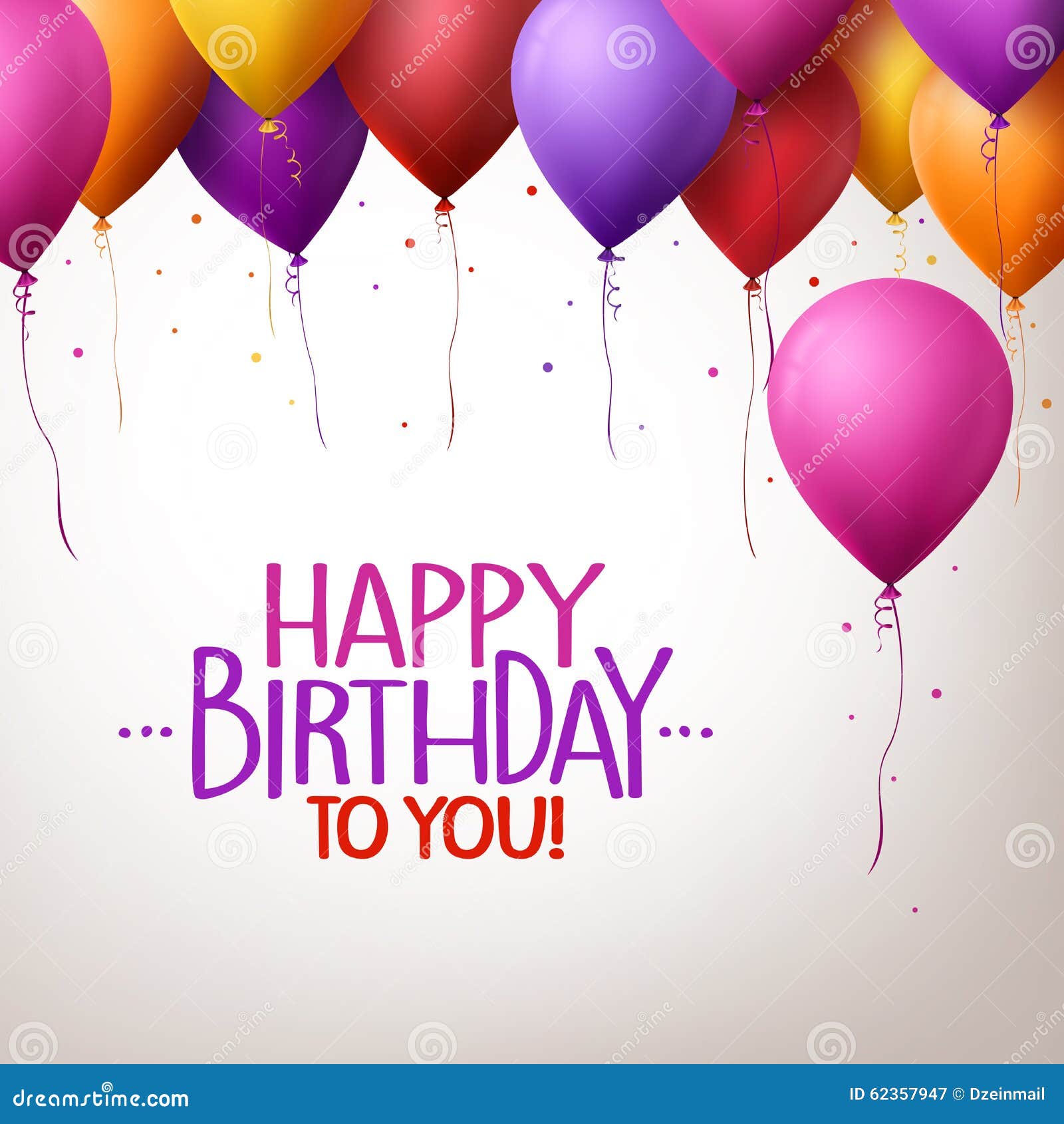 colorful happy birthday balloons flying for party and celebrations