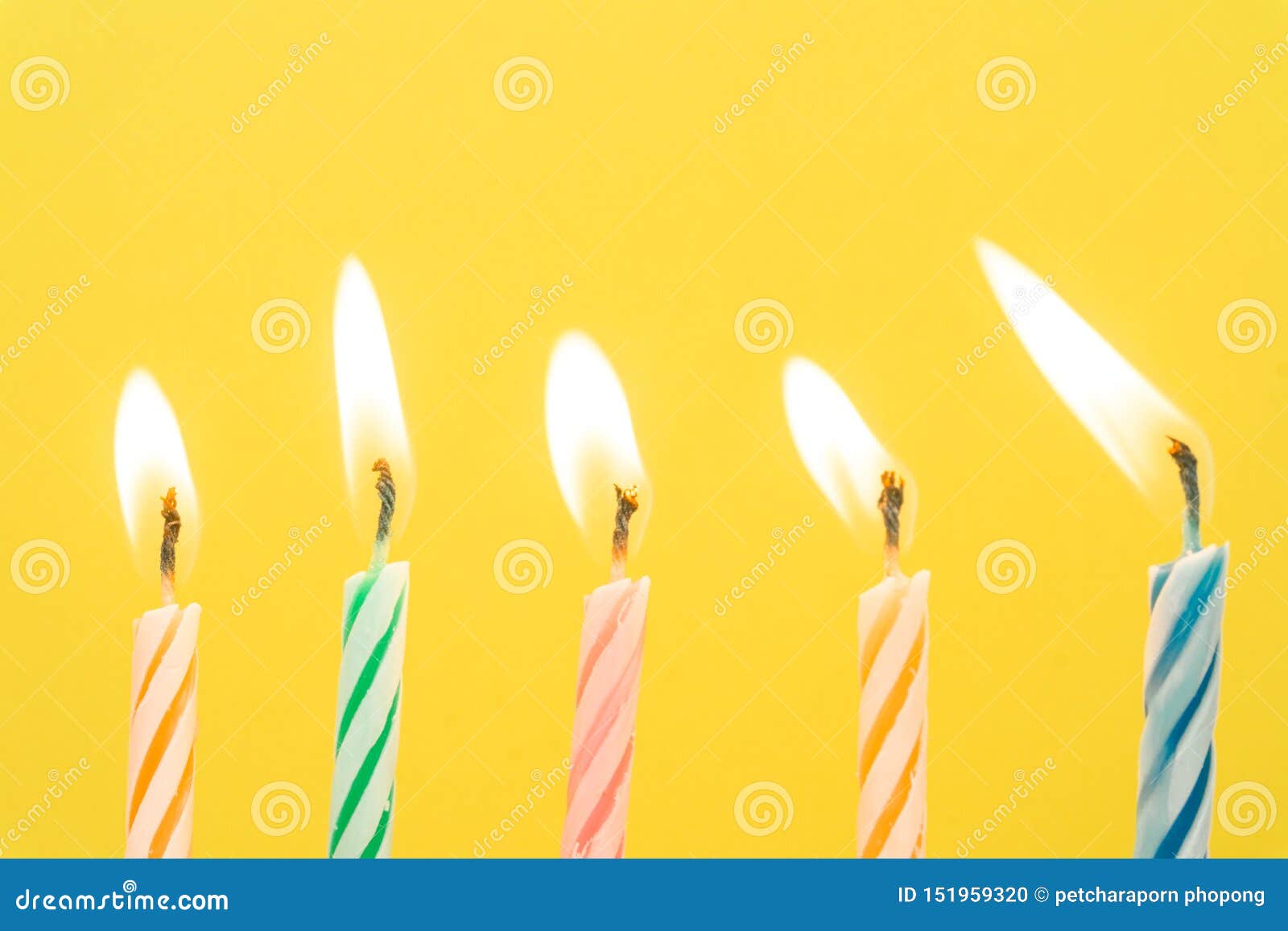 Colorful Happy Birthday Candles Close-up with a Pastel Background Stock  Photo - Image of confection, gift: 151959320