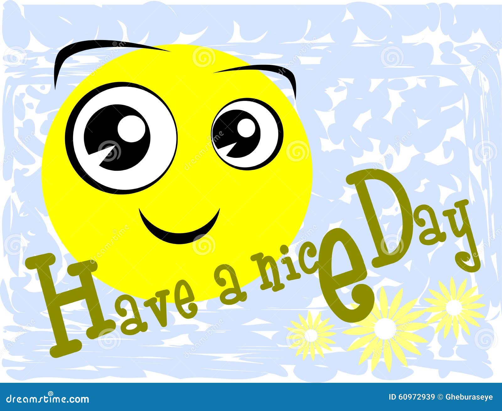 Colorful Have a Nice Day Greeting Card with Smile Stock Vector ...