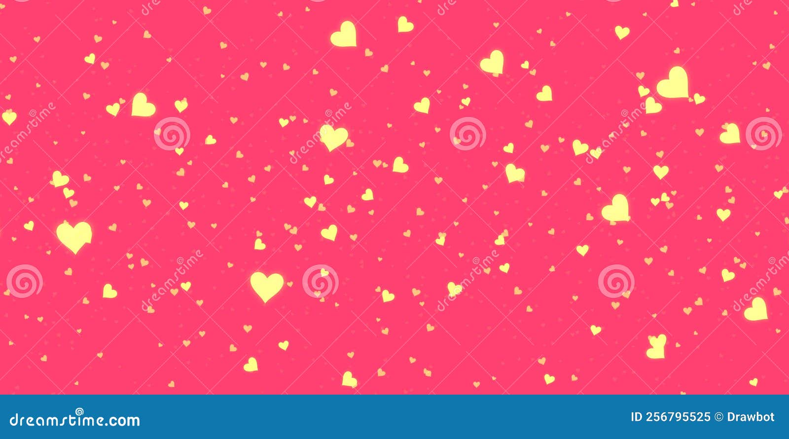 Colorful Heart Confetti in Falling Texture Background. Stock