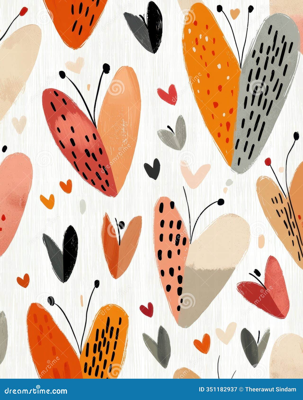 colorful heart patterns on light background create cheerful and playful 