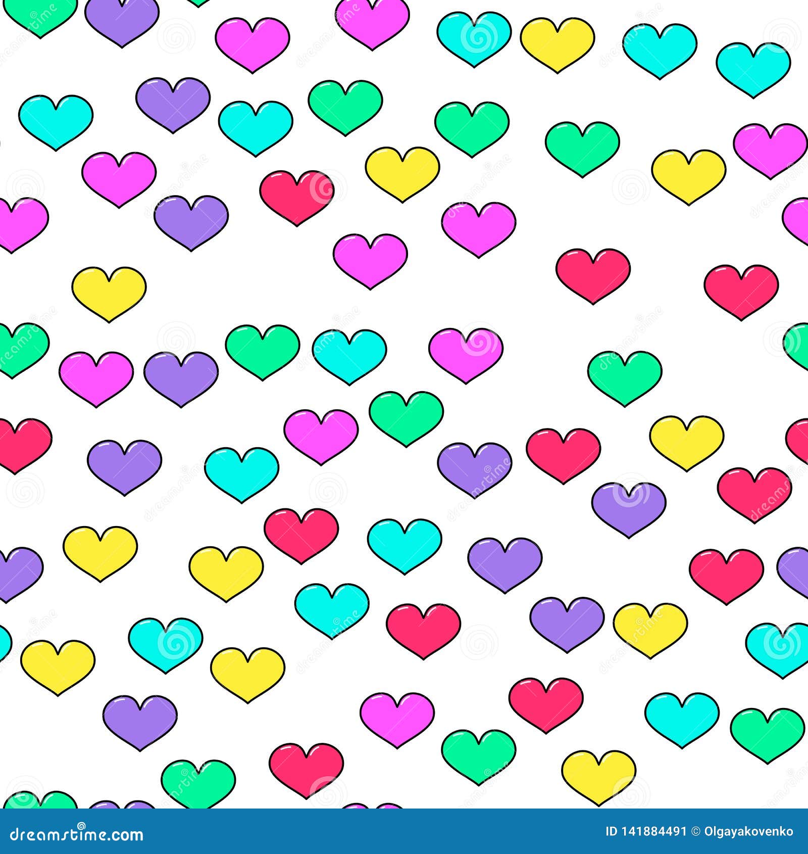 Abstract seamless heart pattern background paper Vector Image