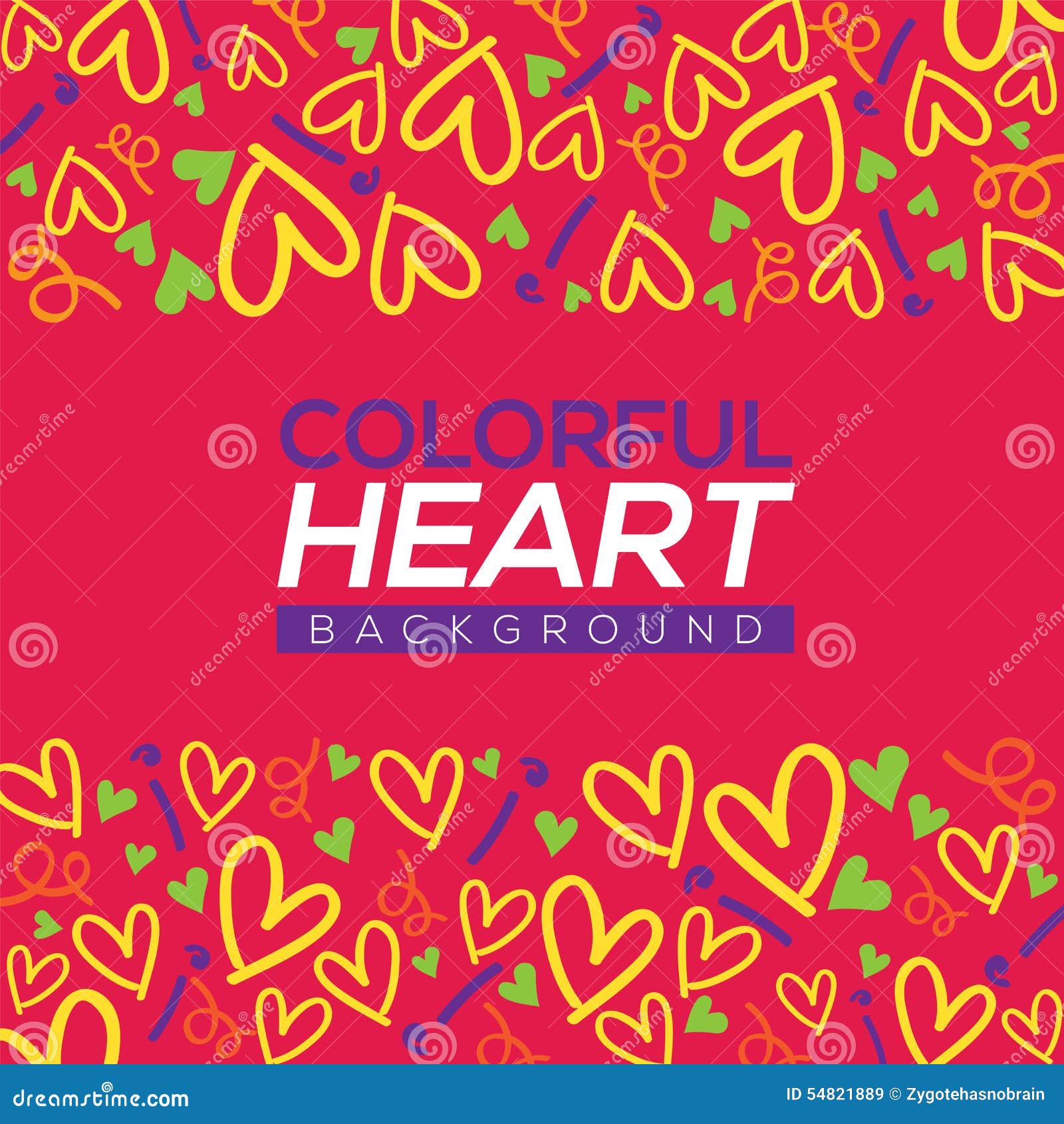 Colorful Hearts Background Vector Illustration