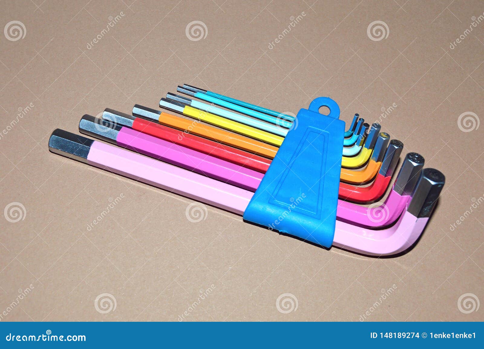Colorful Hex Keys on the Table Stock Photo Image of metallic, object