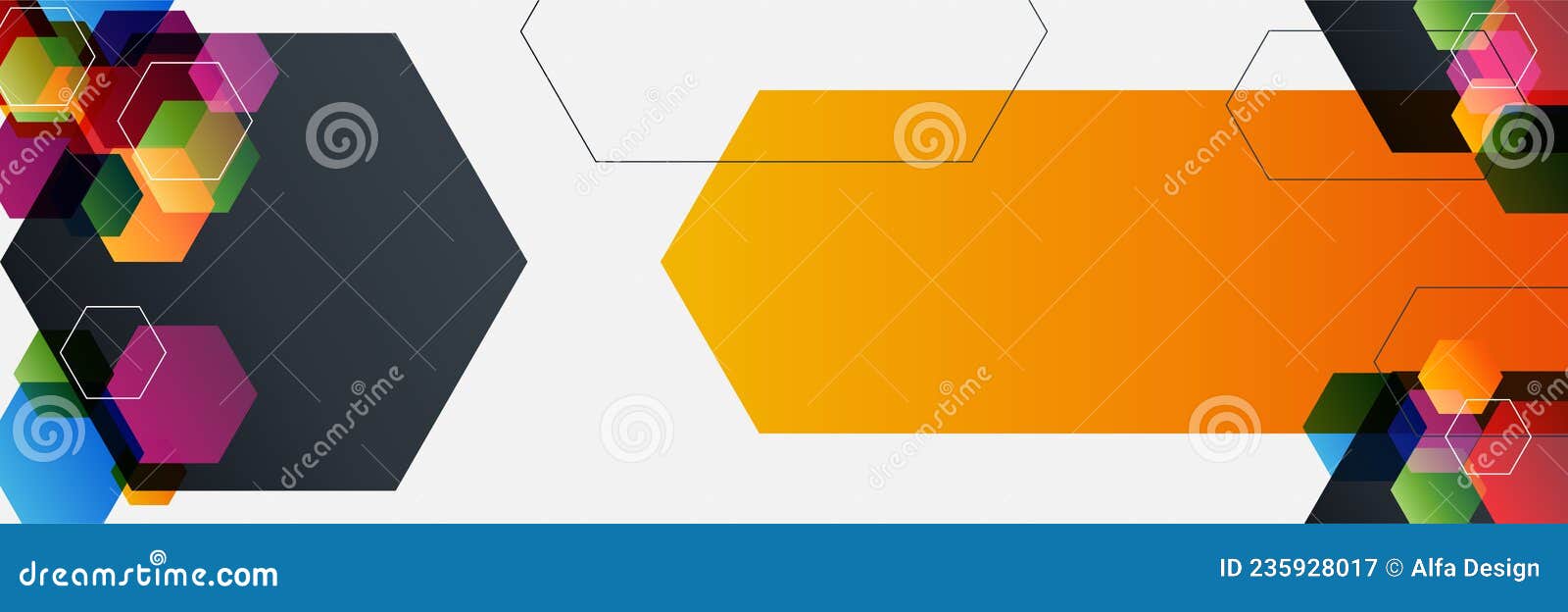 Colorful Hexagon Banner Background. Vector Abstract Graphic Design ...