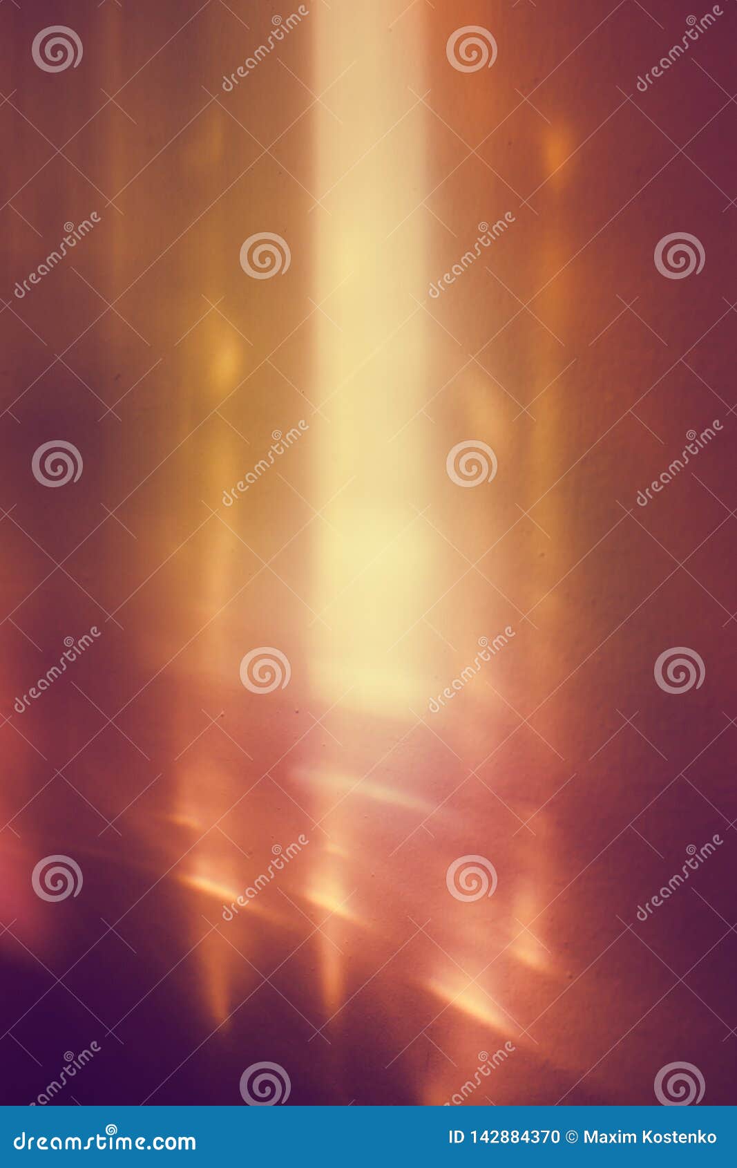 Colorful Highlight on the Wall, Sunlight Passes through Glass and Create Abstract Spots and