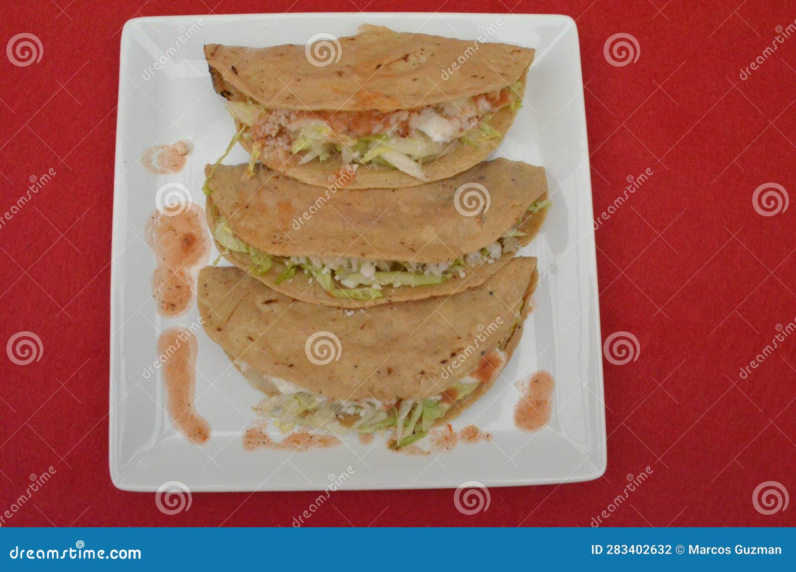 Colorful Homemade Traditional Mexican Quesadilla Stock Photo Image of