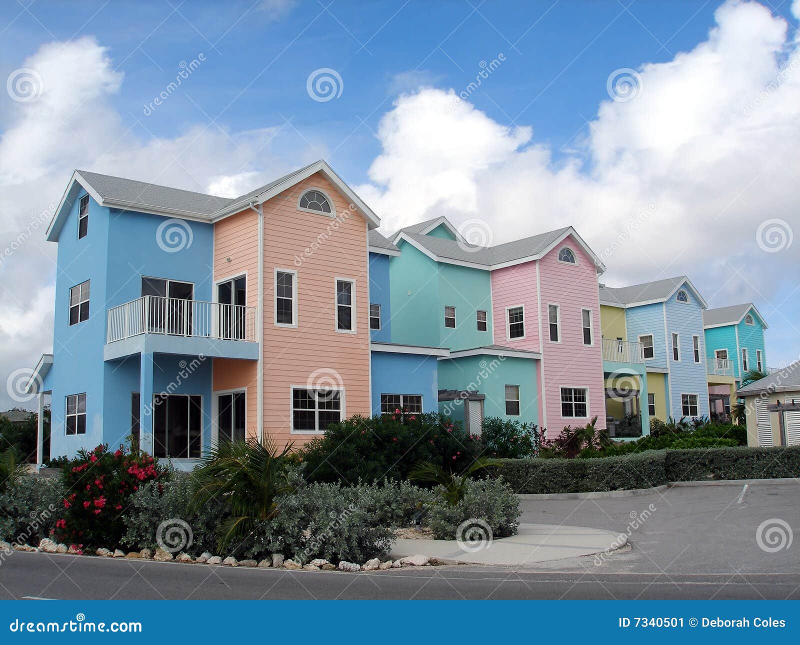 Colorful Homes on Grand Cayman Stock Image Image of house, luxurious
