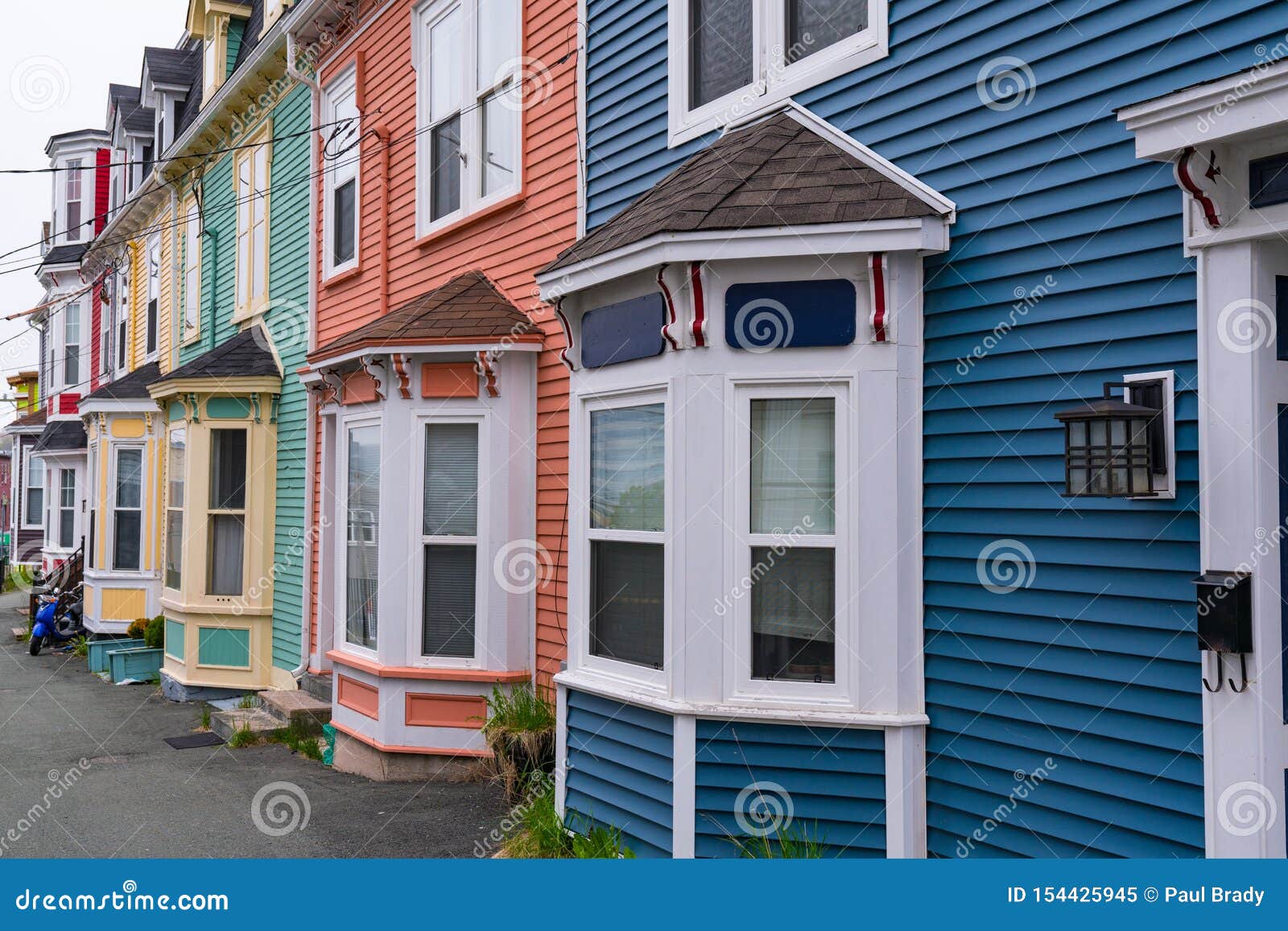 colorful homes of st john`s newfoundland
