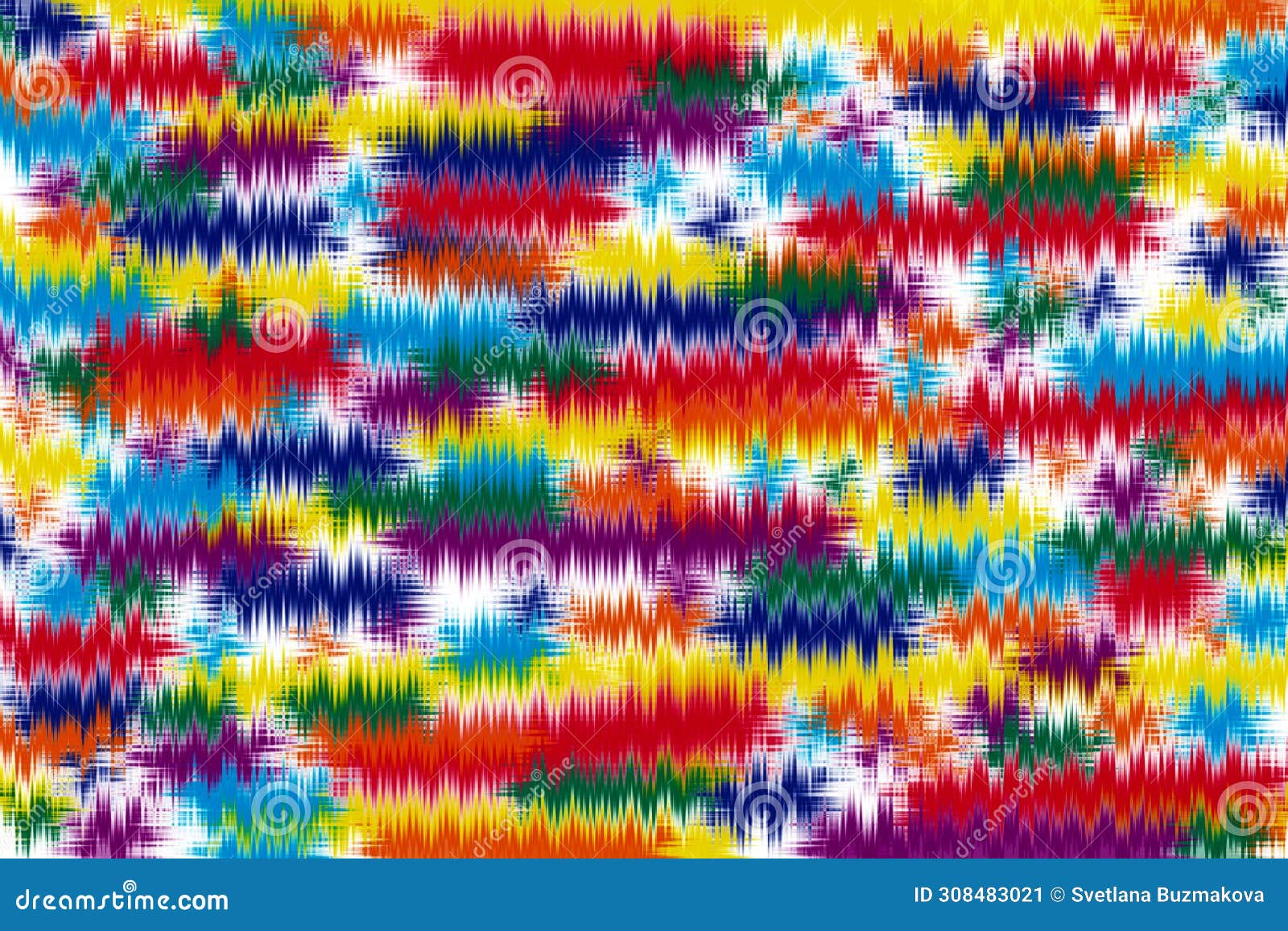 colorful horizontal zigzags fill the background. abstract bright texture with zigzags.
