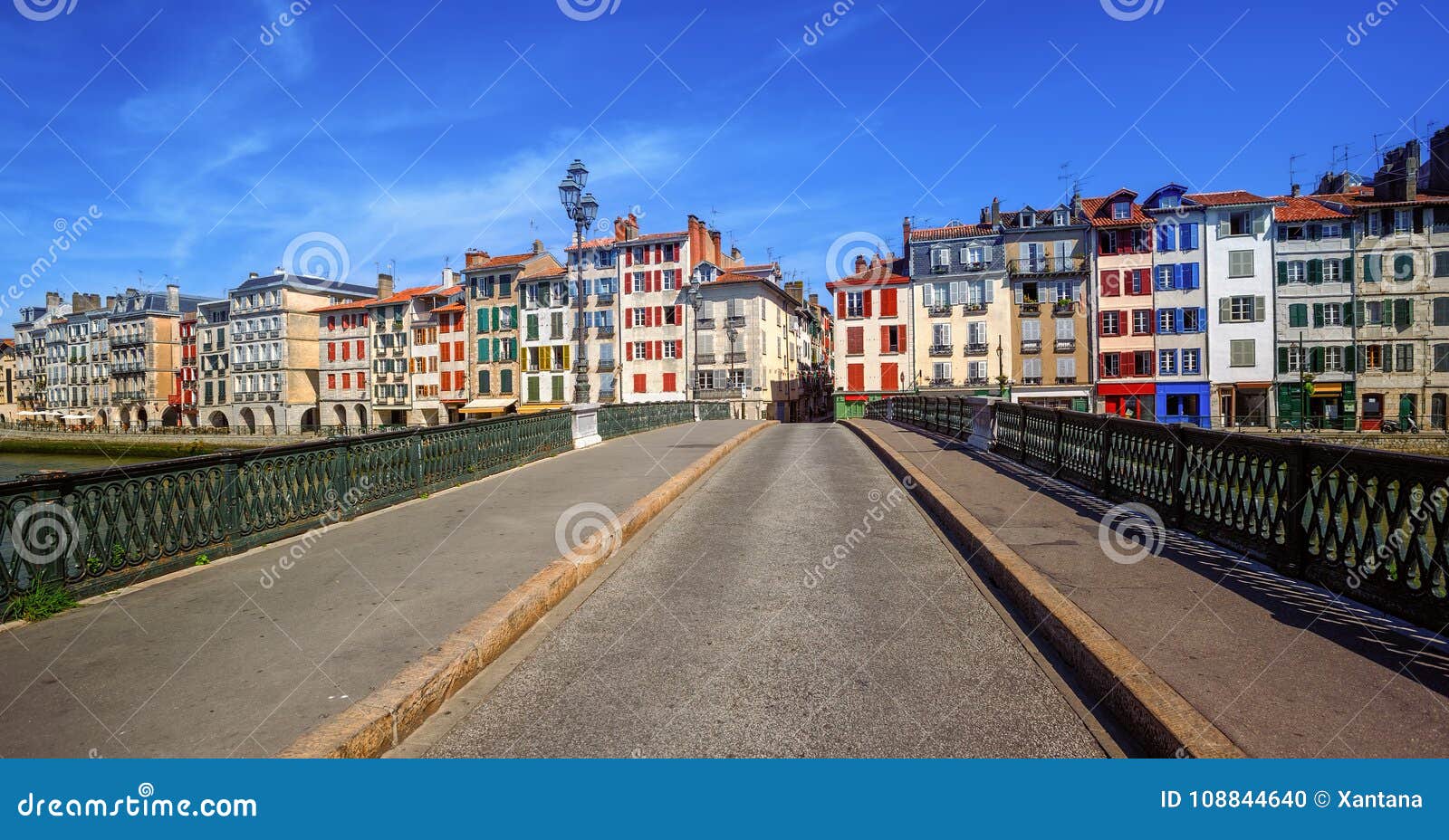 colorful houses in bayonne, basque country, france