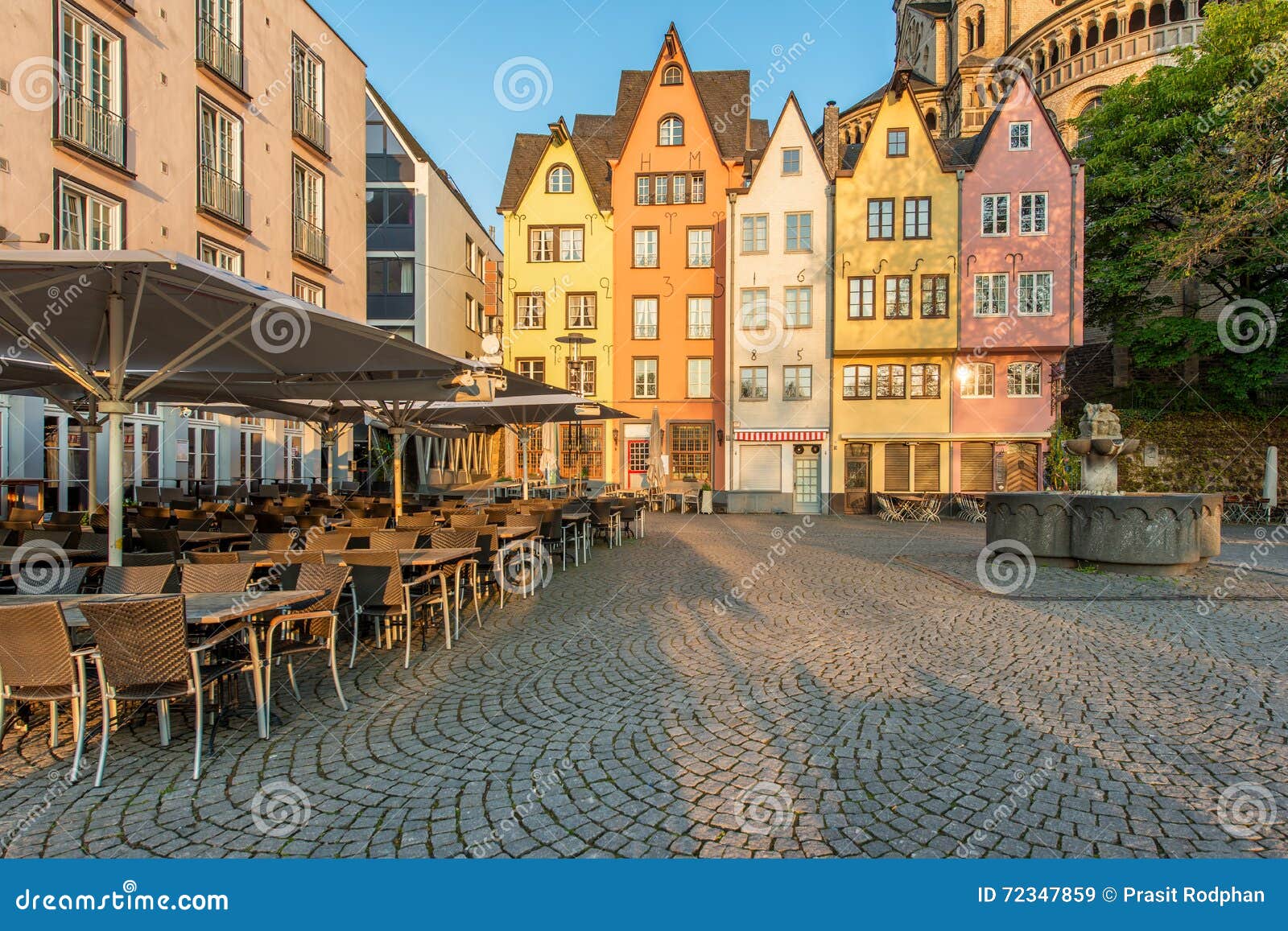 Colorful Houses of Cologne. Cologne, Germany. Stock Image Image of
