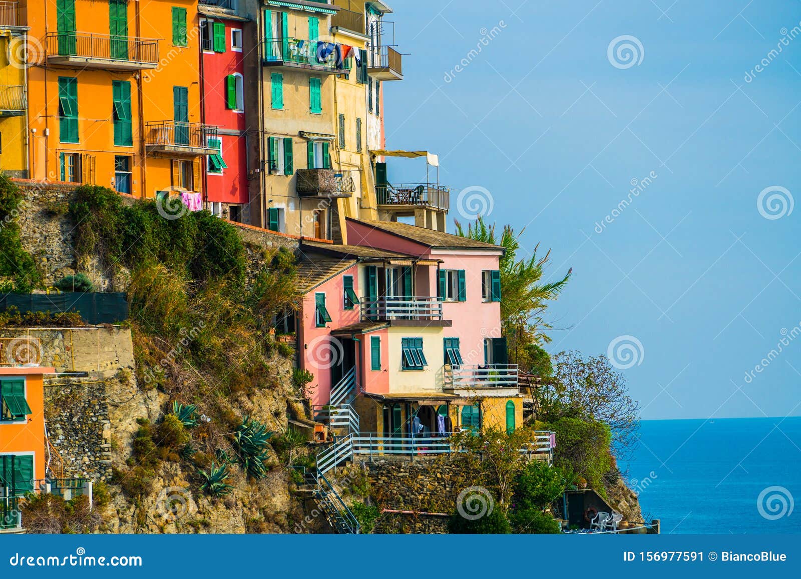 Colorful Houses in Manarola, Cinque Terre Italy Stock Image Image