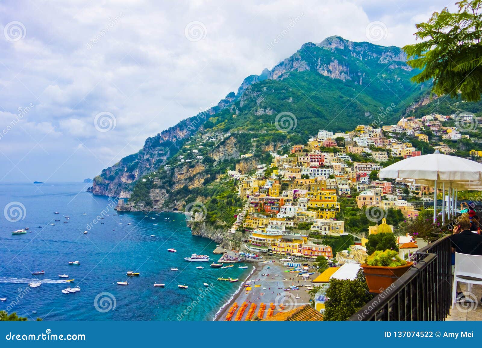 Colorful Houses of Positano, Italy Stock Photo - Image of mediterranean ...