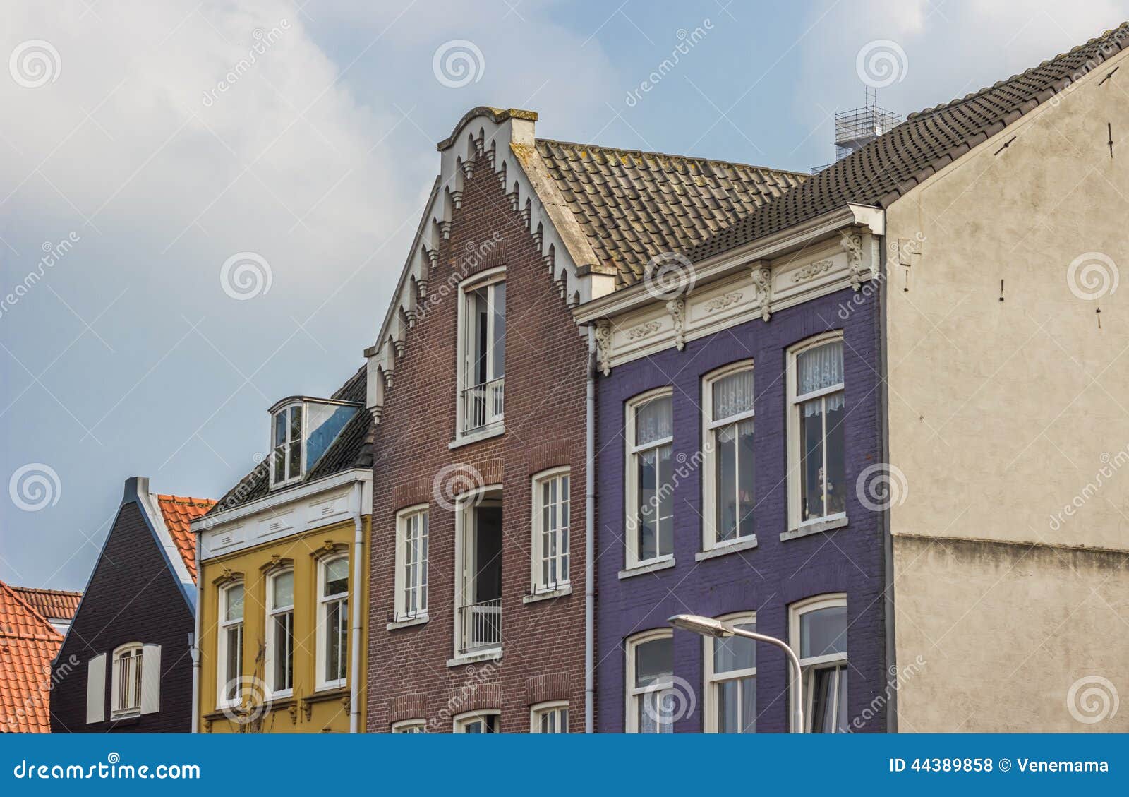 Colorful Houses at the Waalkade in Nijmegen Stock Photo Image of