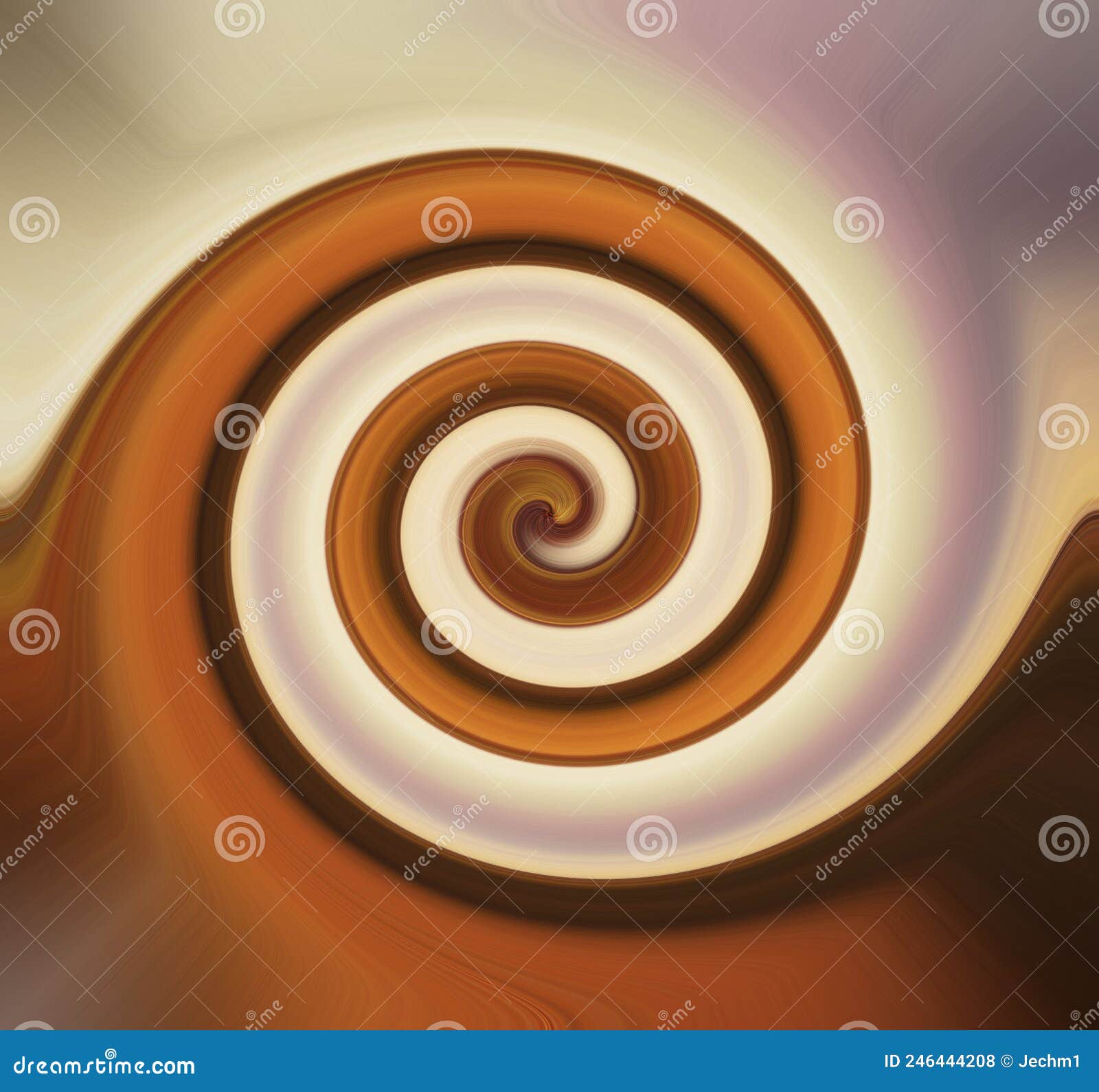 an colorful  of an abstract swirl cafe color