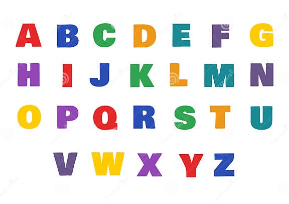 Alphabet Vector. Colorful Illustration of Letters Stock Vector ...
