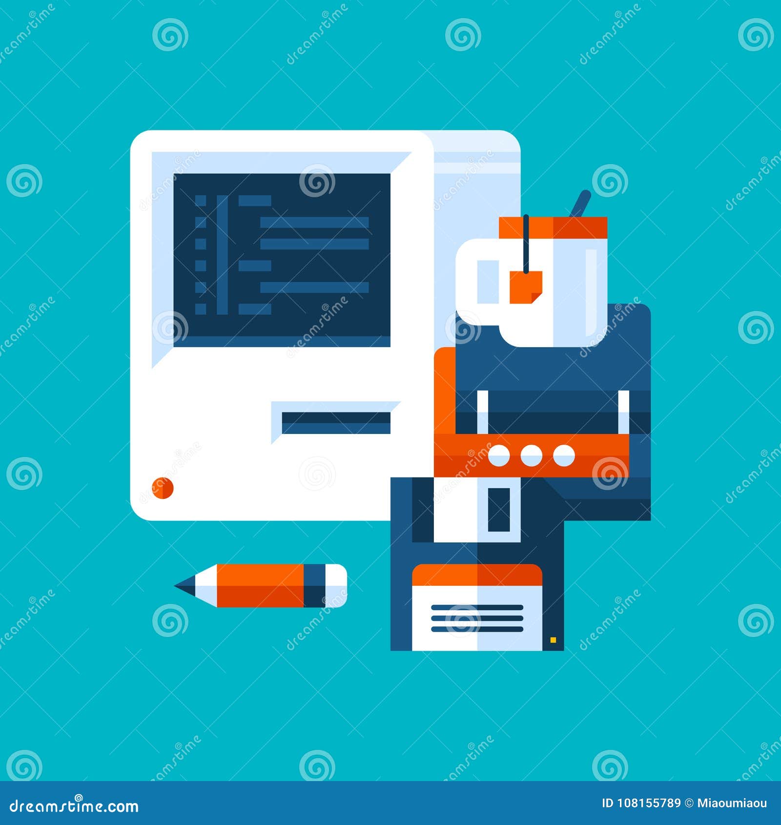 Colorful Illustration about Computer Science and Programming in Modern ...