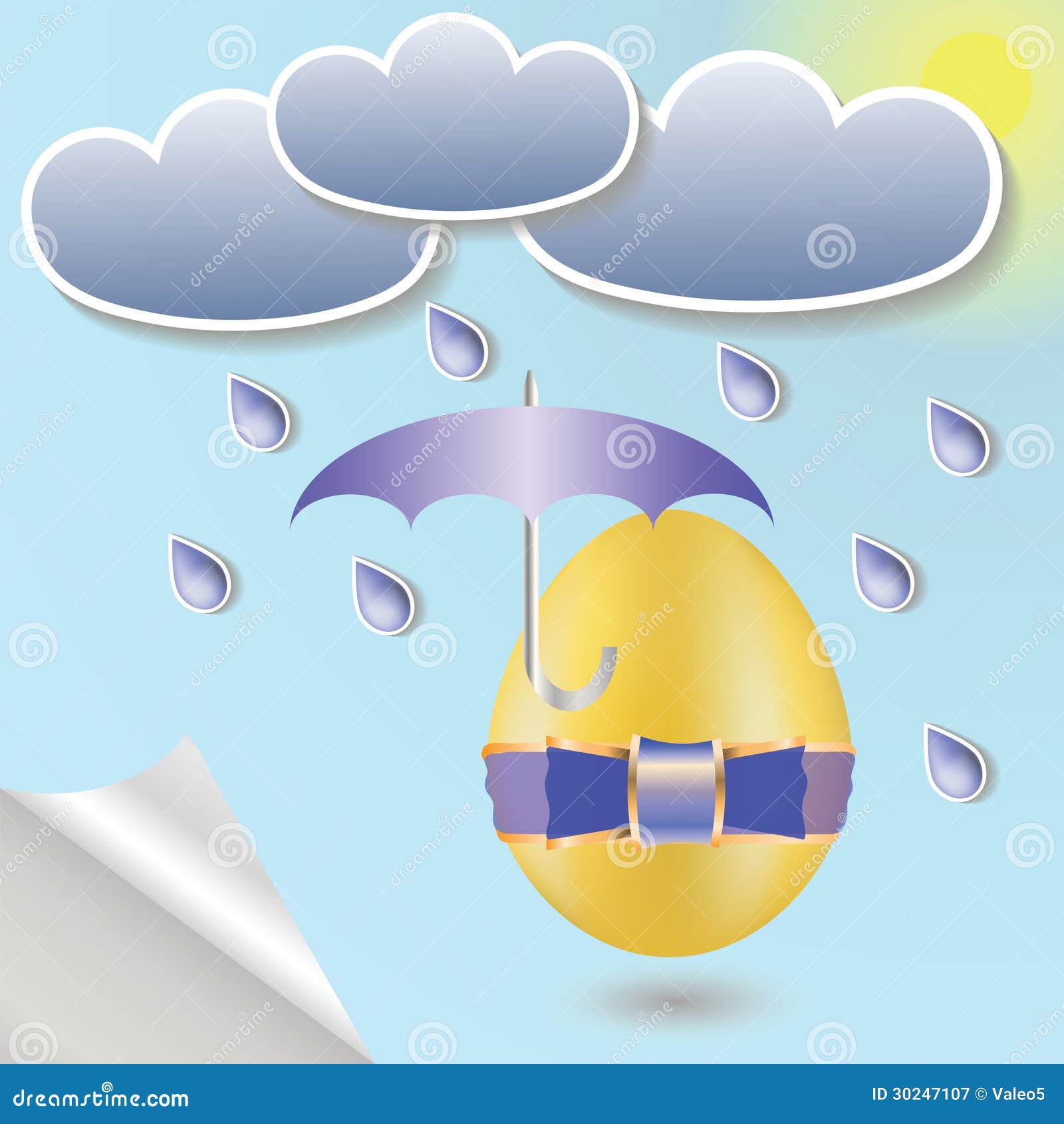 Easter eggs and umbrella stock vector. Illustration of nature 30247107