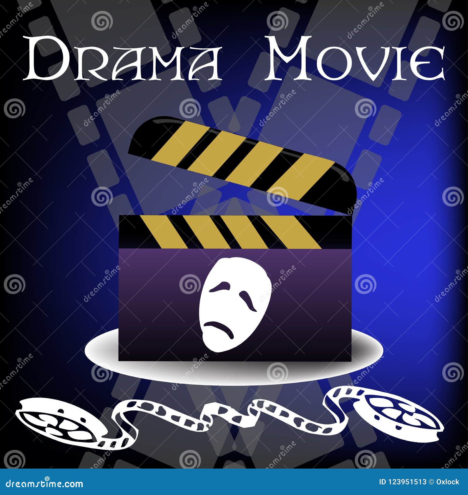 Drama movie concept stock vector. Illustration of producer - 123951513