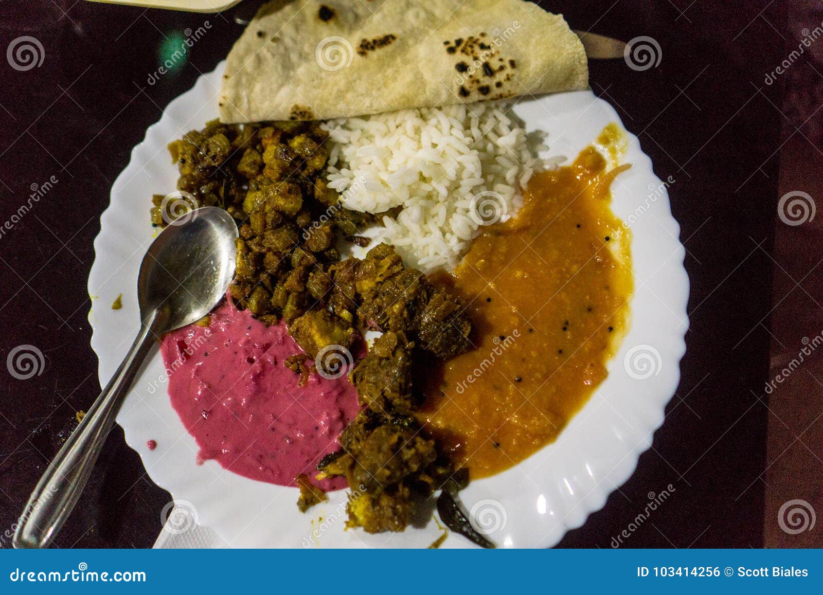 Colorful Indian Curry Dinner Stock Photo - Image of houseboat, dish