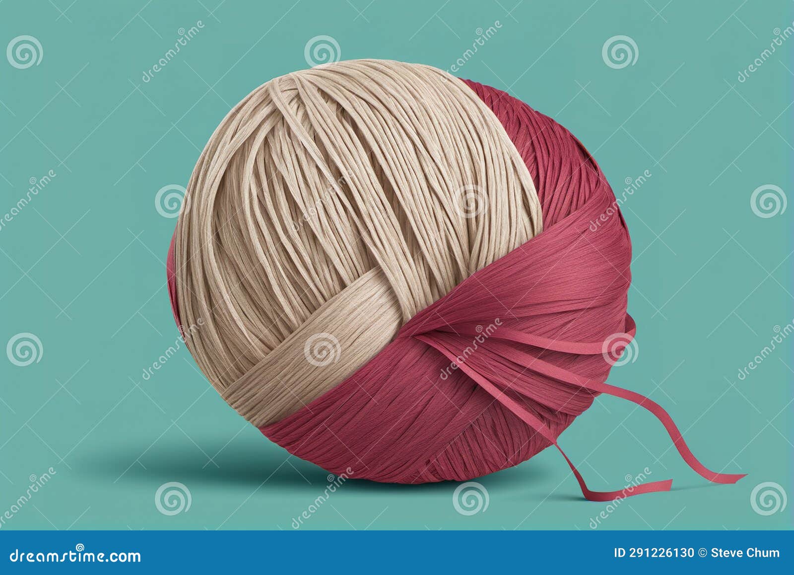 Colorful Intertwined Woolen Yarn Balls Stock Illustration