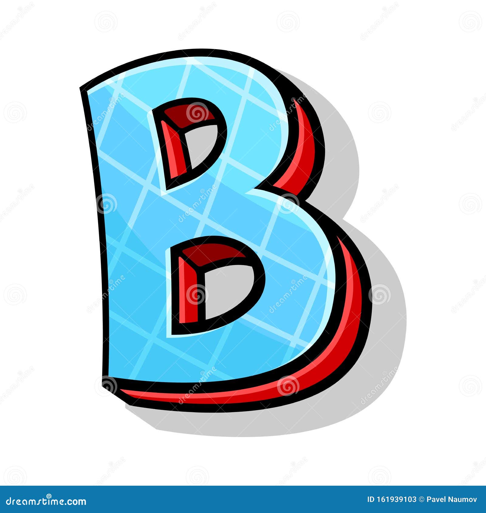 Bright Capital Letter B from ABC Colorful English Alphabet Vector  Illustration Stock Vector - Illustration of childish, isolated: 161939103