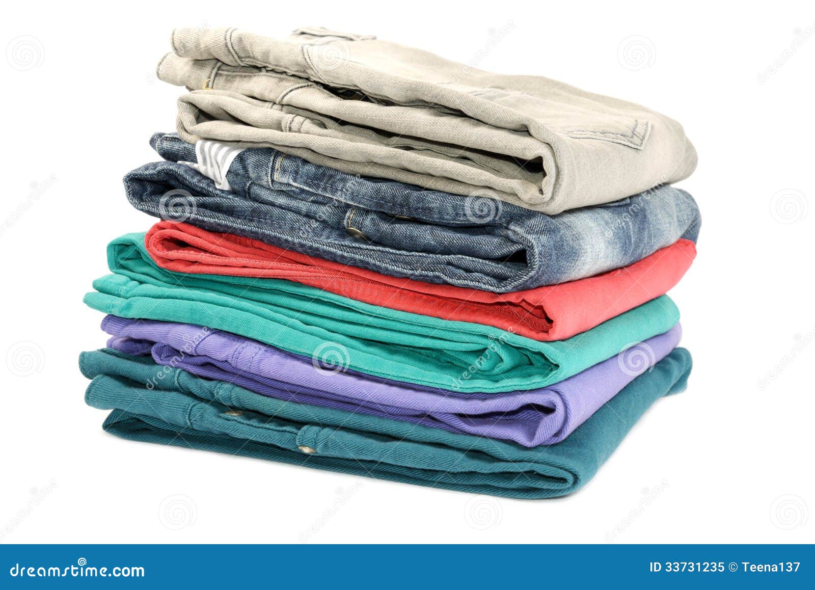 Colorful jeans stock image. Image of stack, pants, fashion - 33731235
