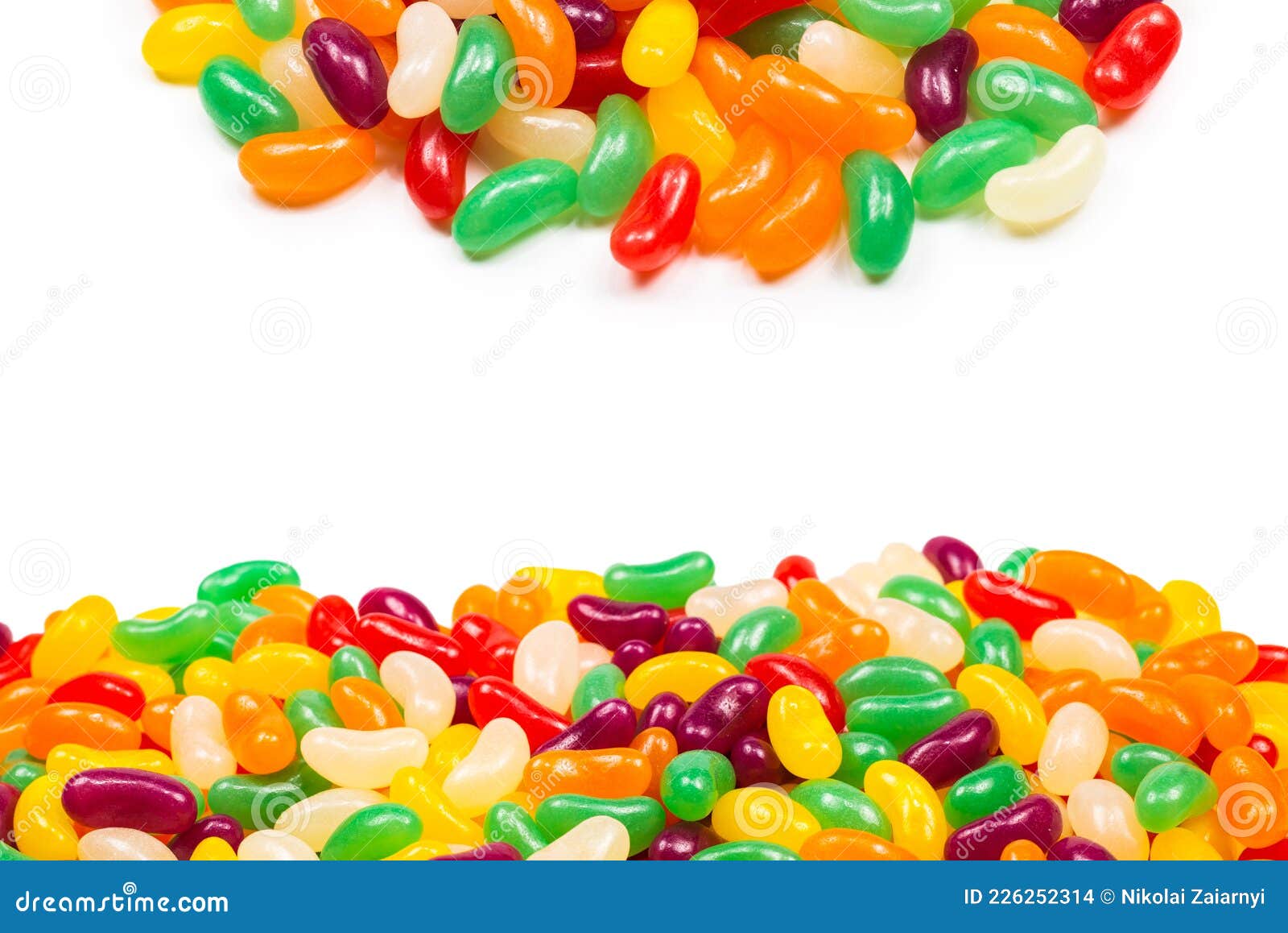 Colorful Jelly Beans Isolated on White Stock Photo Image of glucose